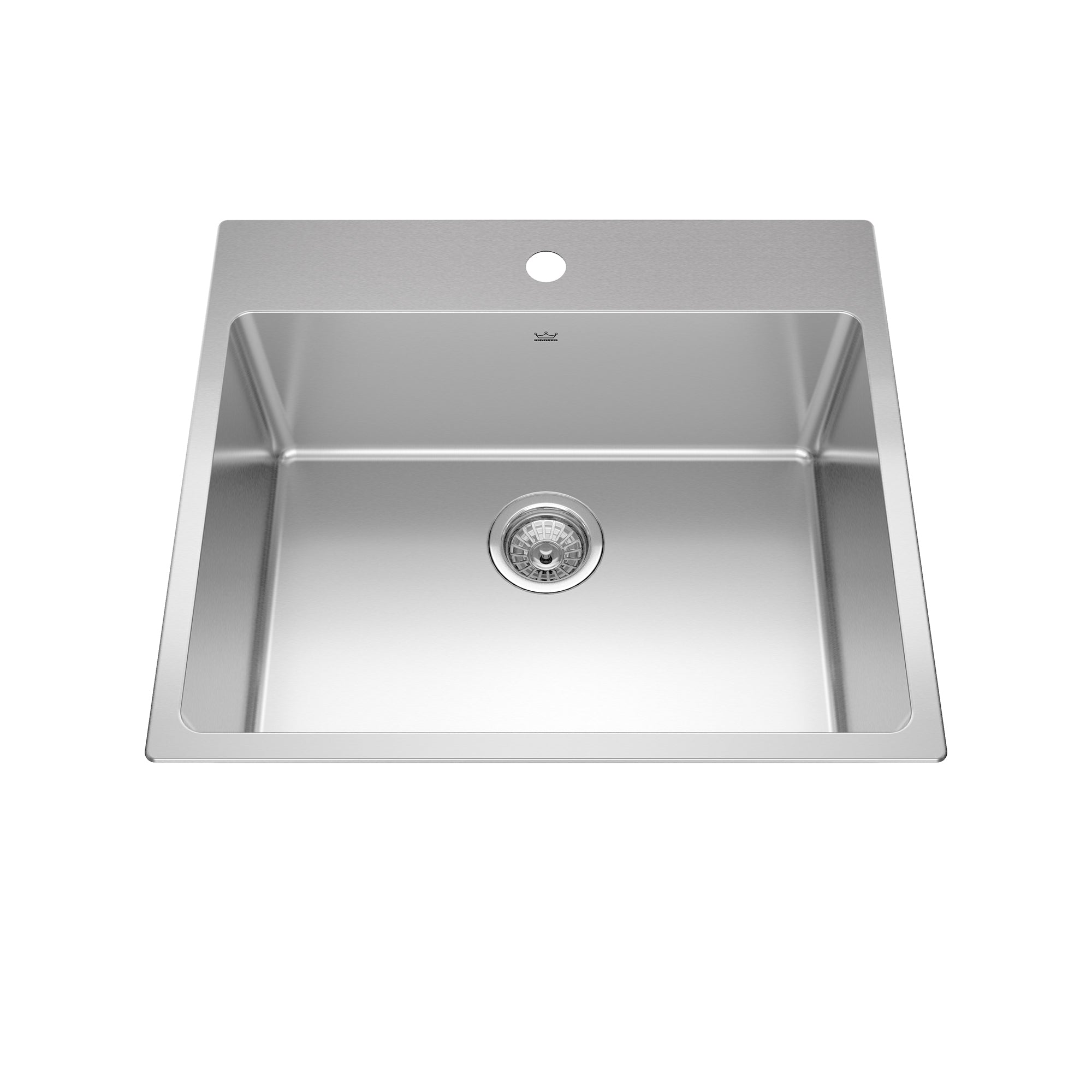 Brookmore 25.1 in LR x 22.1 in FB x 5.4 in DP DP in Ada Kitchen Stainless Steel Single Bowl