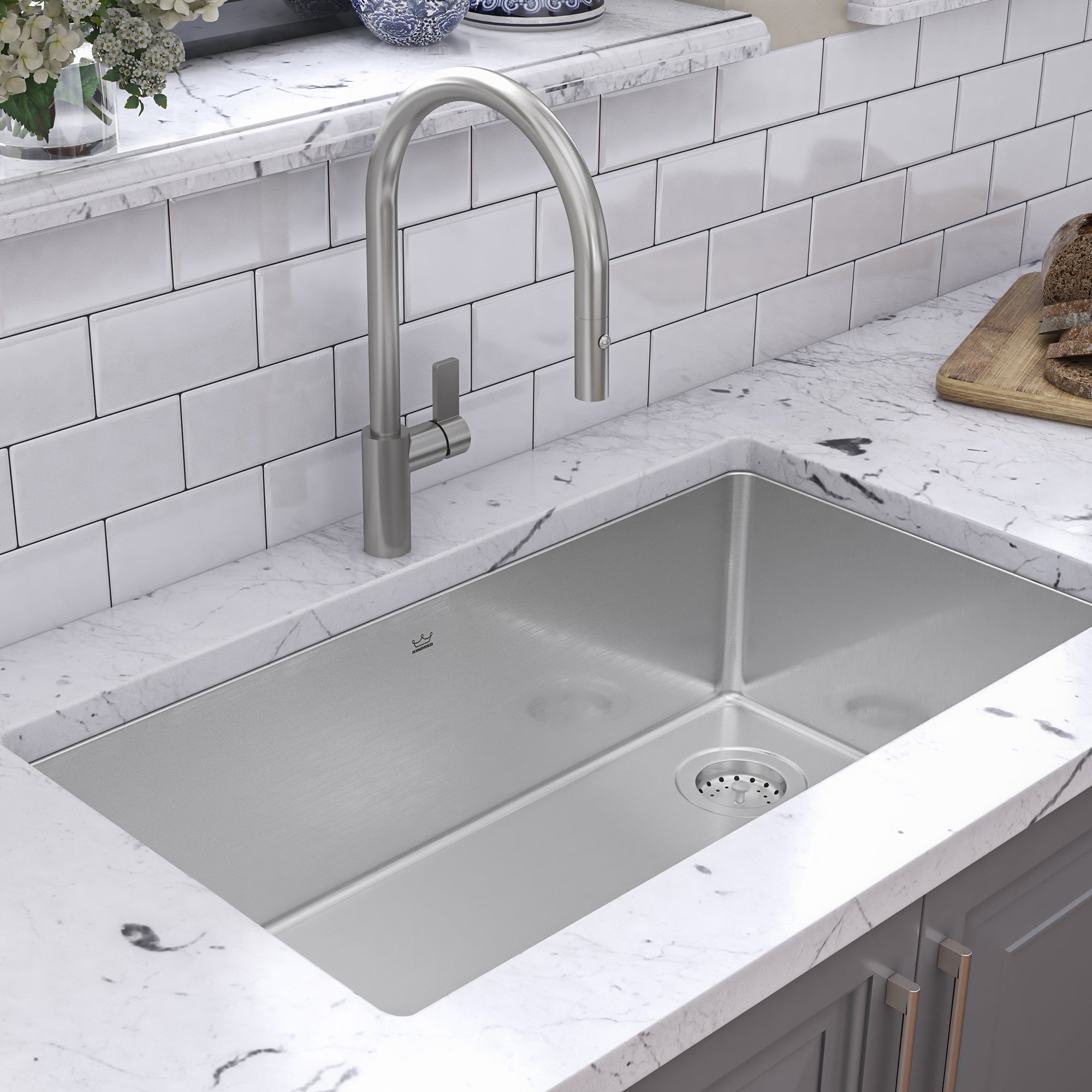 Évier en inox 1 cuvette Kindred