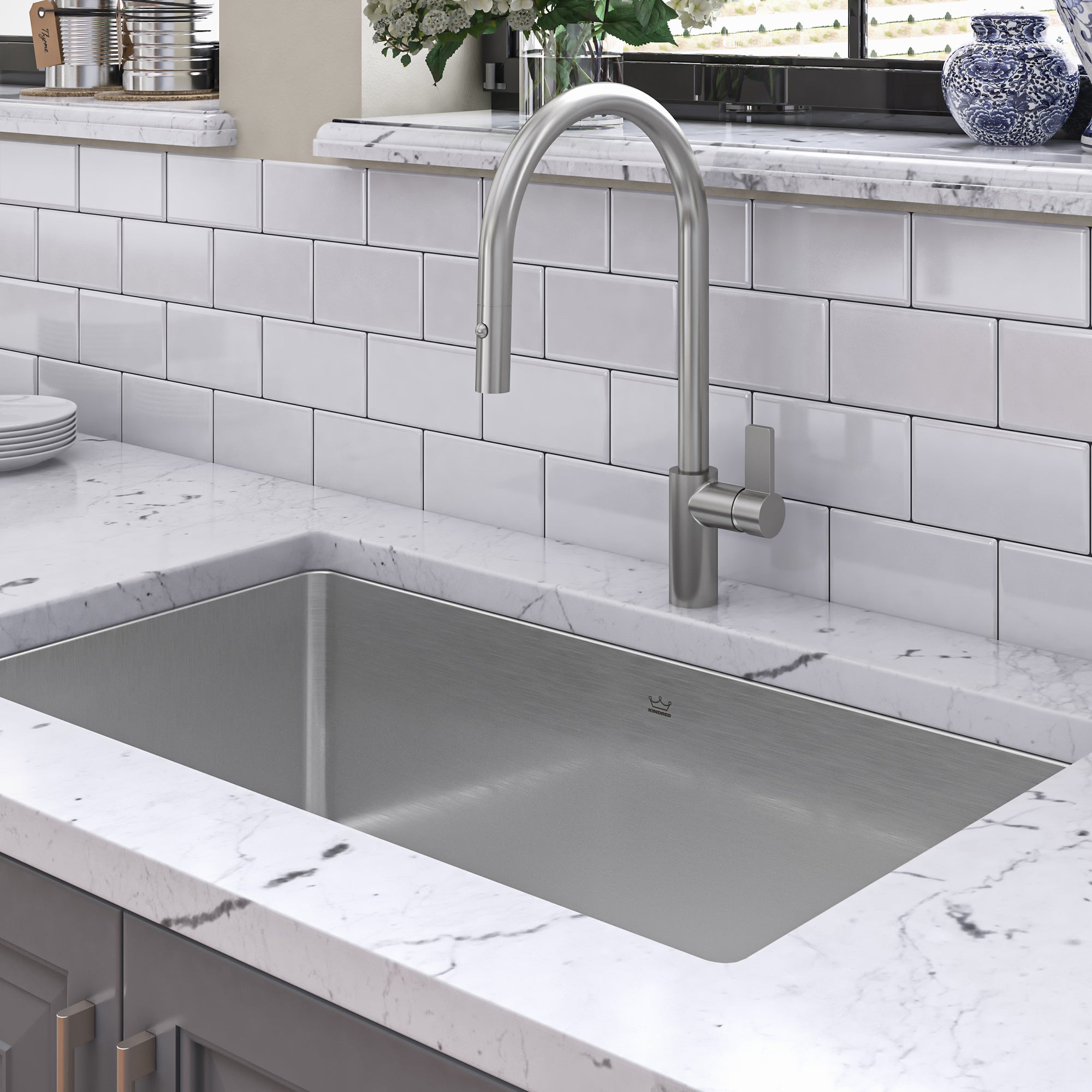 Évier en inox 1 cuvette Kindred