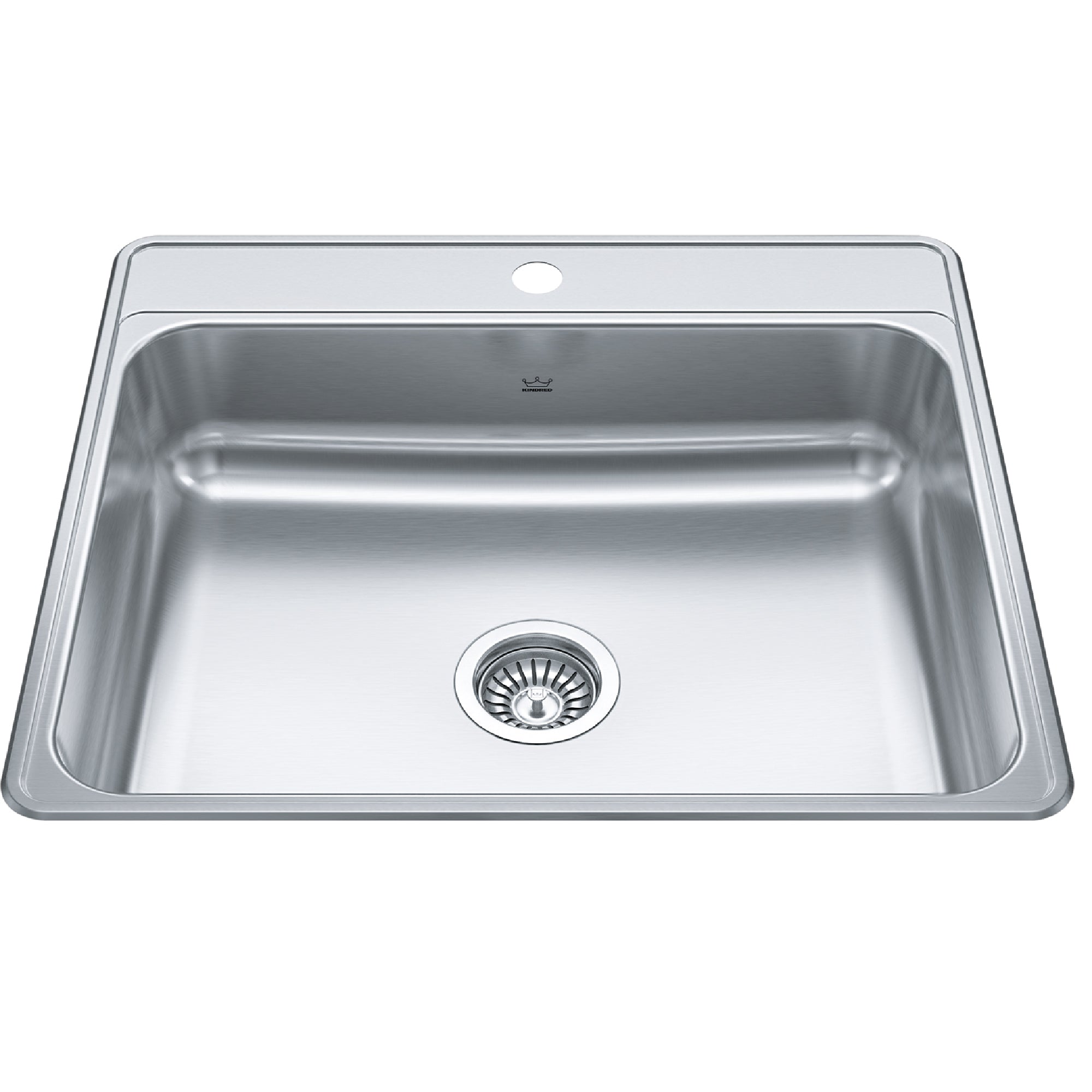 Creemore 25 inch LR x 22 inch FB Drop In Single Bowl 1 Hole Stainless Steel Kitchen Sink
