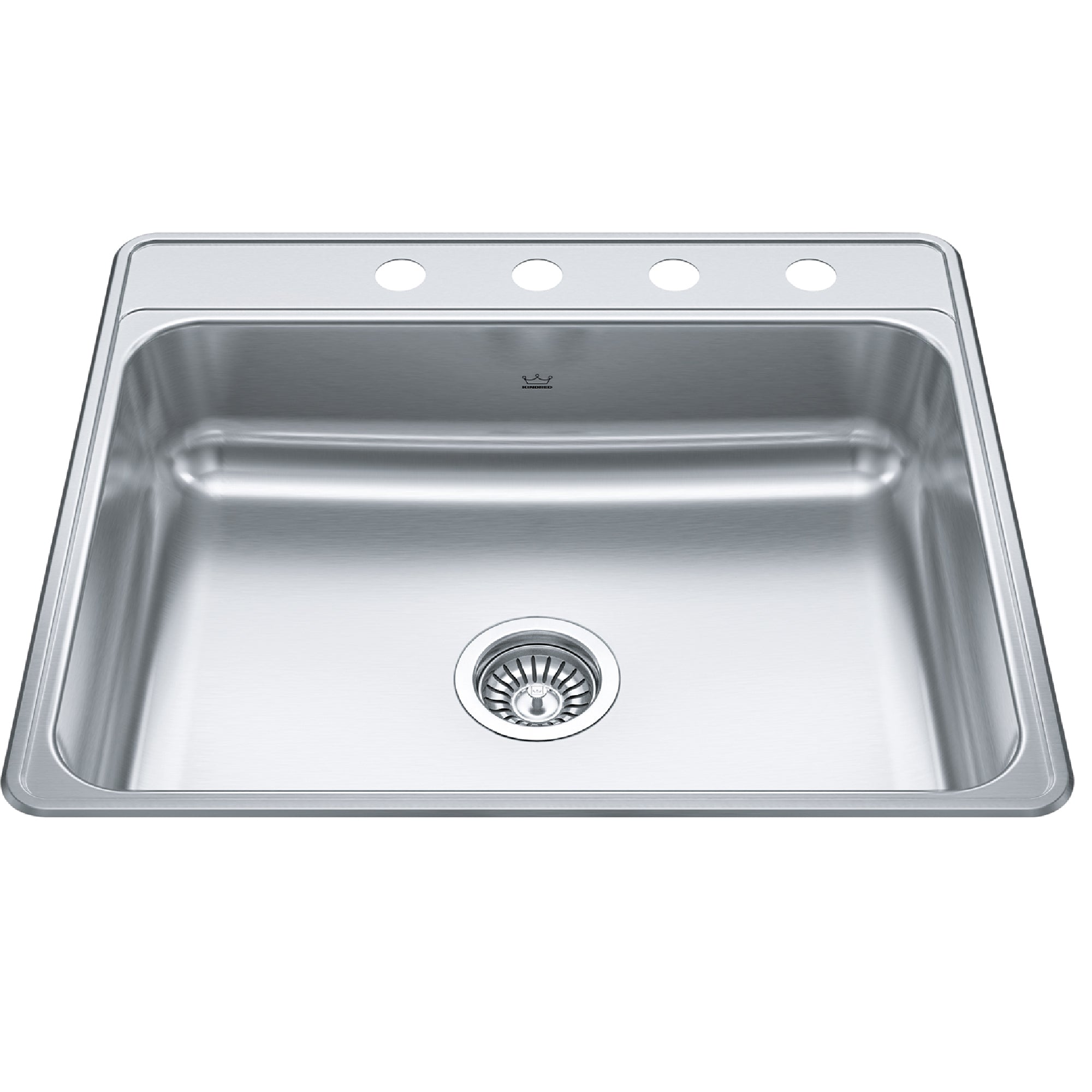 Creemore 25 inch LR x 22 inch Fb Drop In Single Bowl 3 Hole Stainless Steel Kitchen Sink