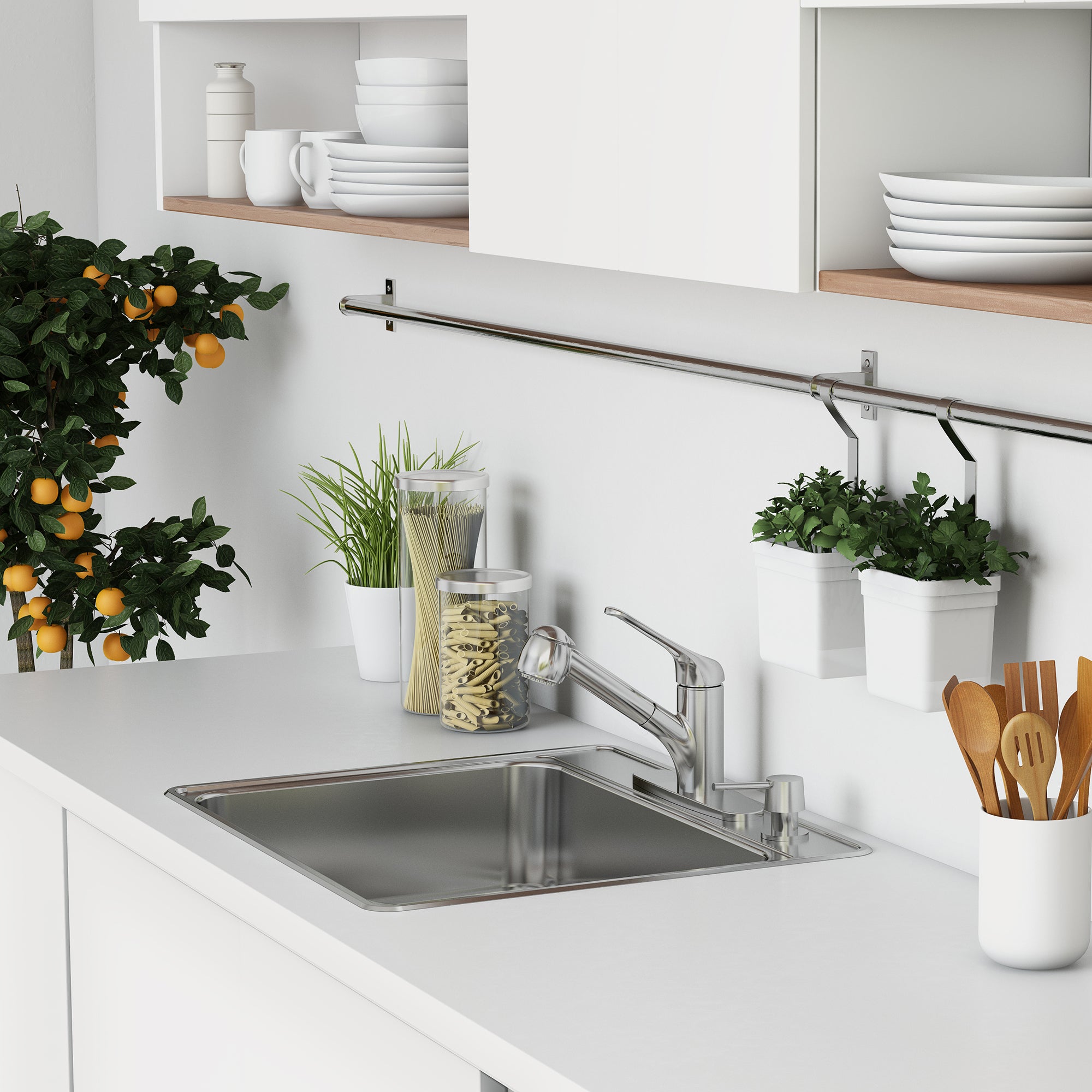 Évier en inox 1 cuvette Kindred