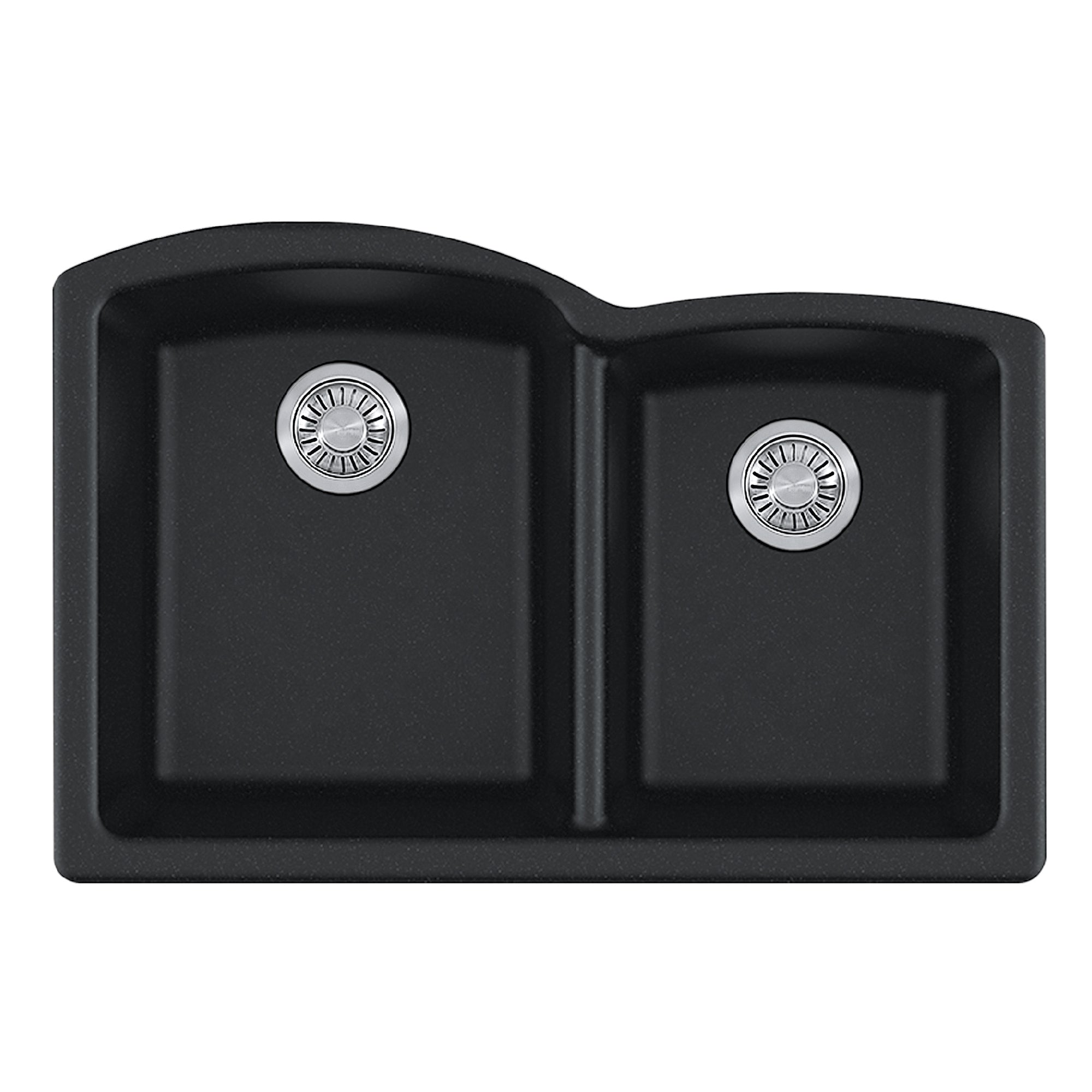 Franke Ellipse 33,0 pouces. x 21,7 pouces. ENYX Granite Undermount Double Bow Bowl Kitchen Sink - Elg160ony-CA