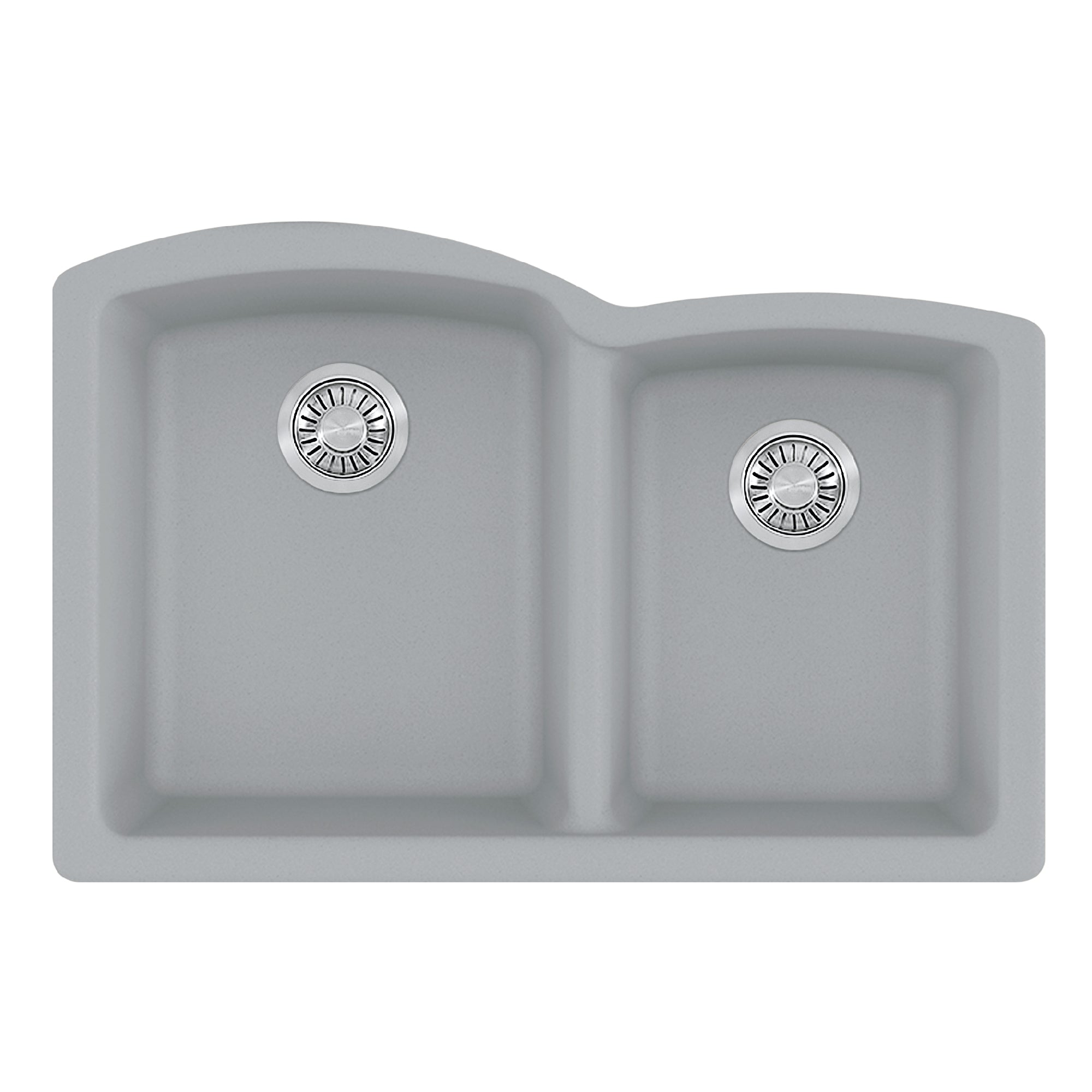 Franke Ellipse 33,0 pouces. x 21,7 pouces. Granite blanc polaire sous-male de cuisine double bol - ELG160PWT-CA
