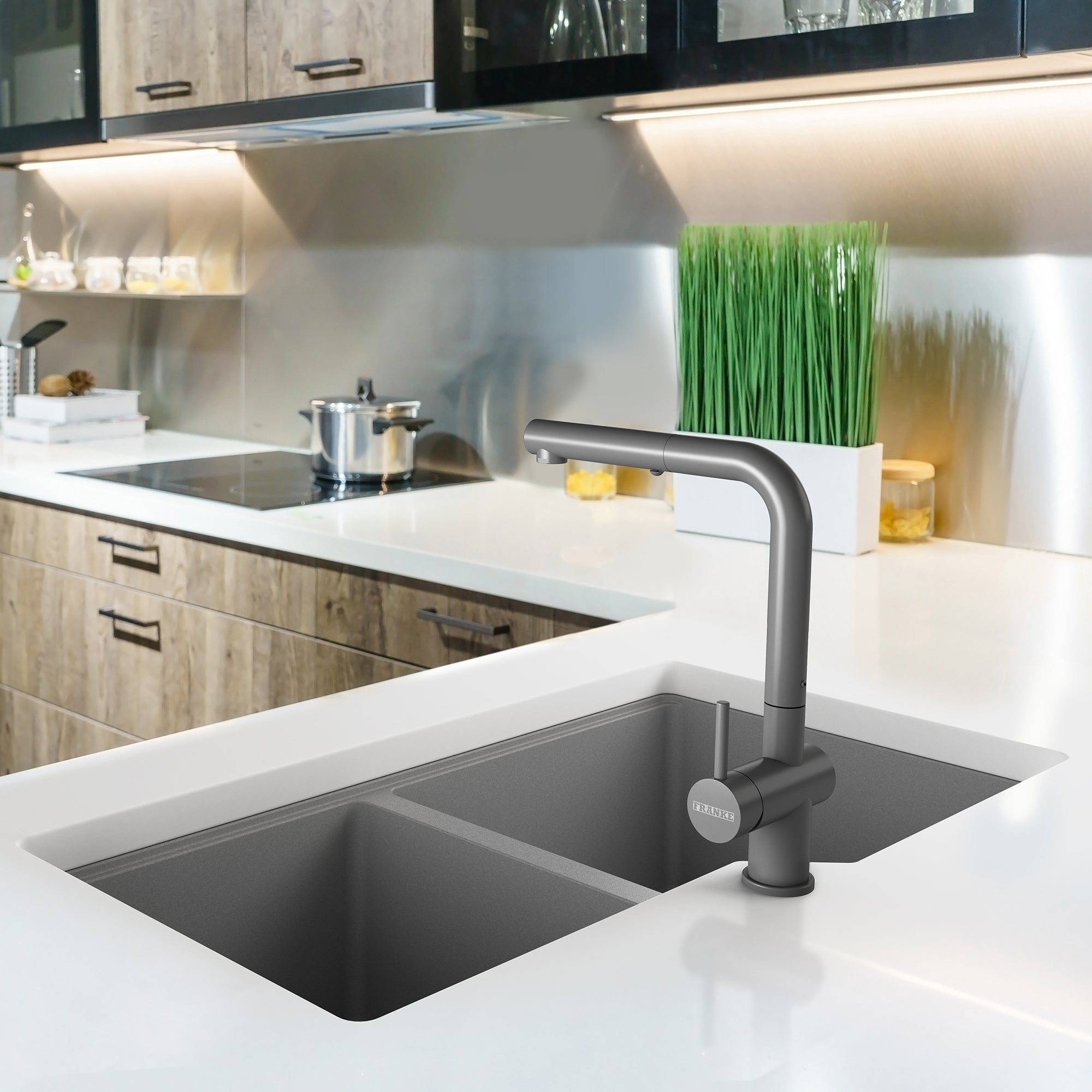 Évier en granite 2 cuvettes Kindred