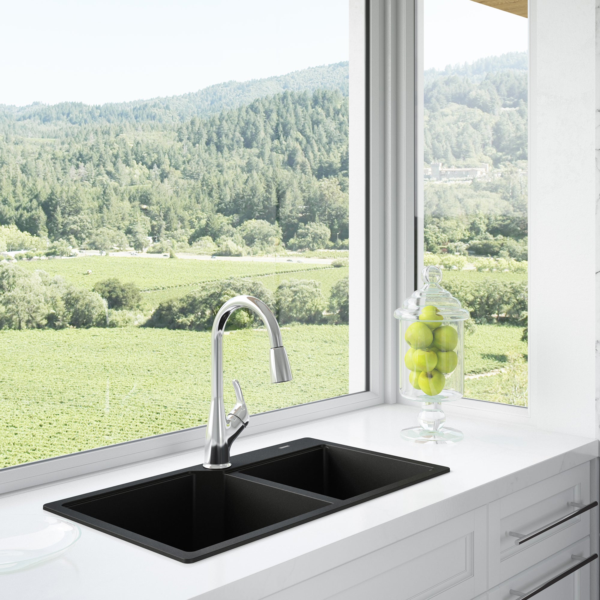 Évier en granite 2 cuvettes Kindred