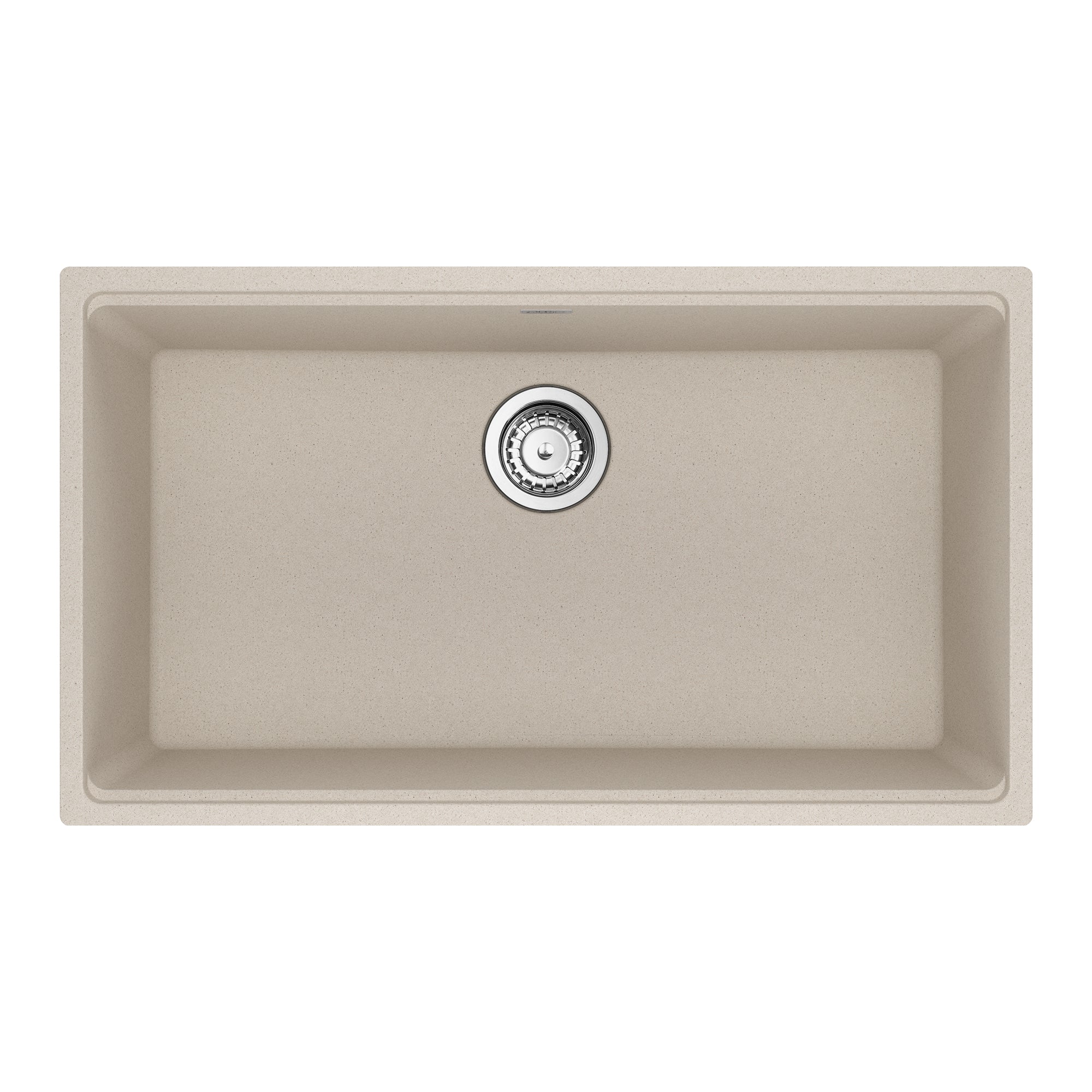 Franke Maris a sous-représenté 31 pouces x 17,81 pouces de bol simple en granit en champagne en champagne