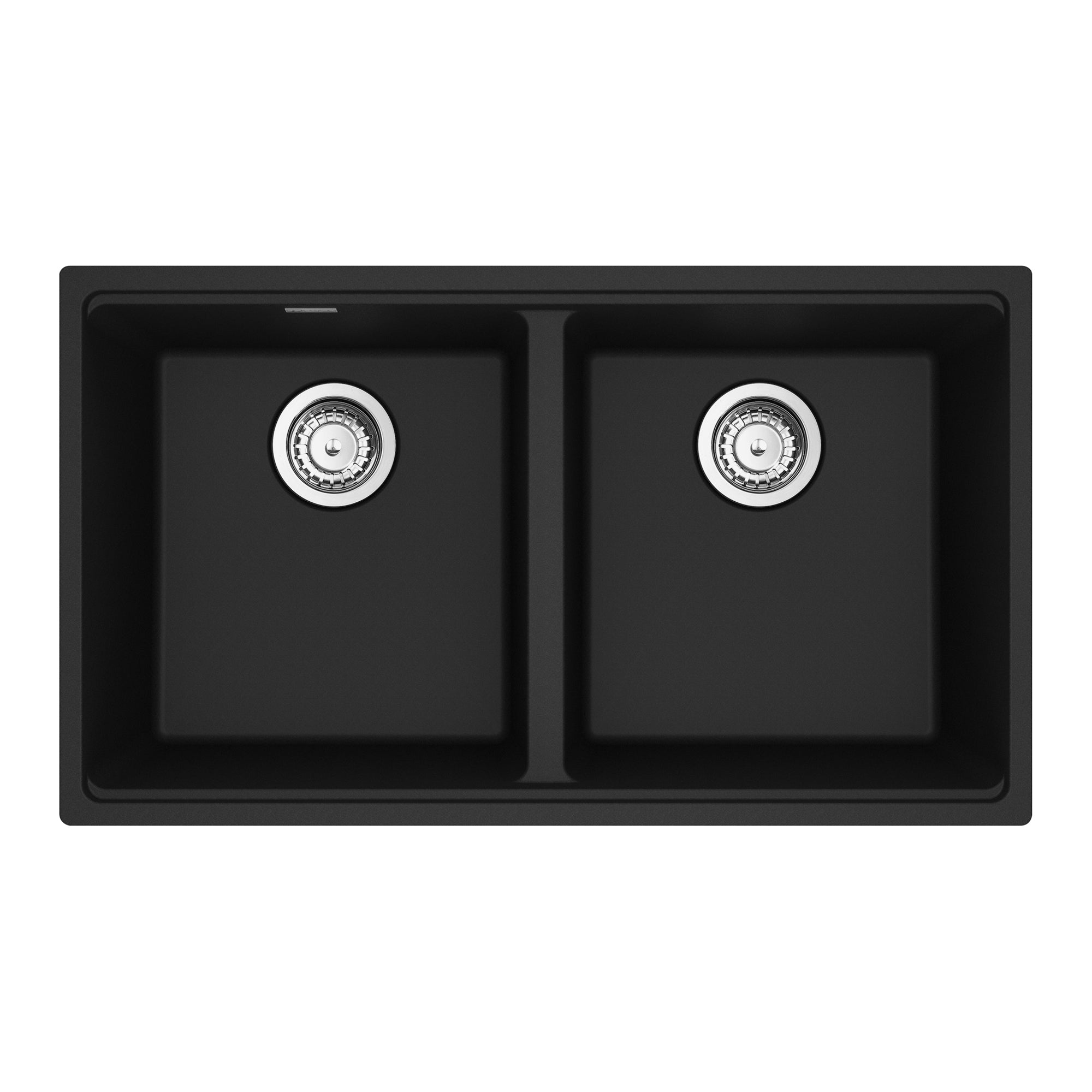 Franke Maris a sous-représenté 31 pouces x 17,81 pouces en granit double bol évier en pierre gris