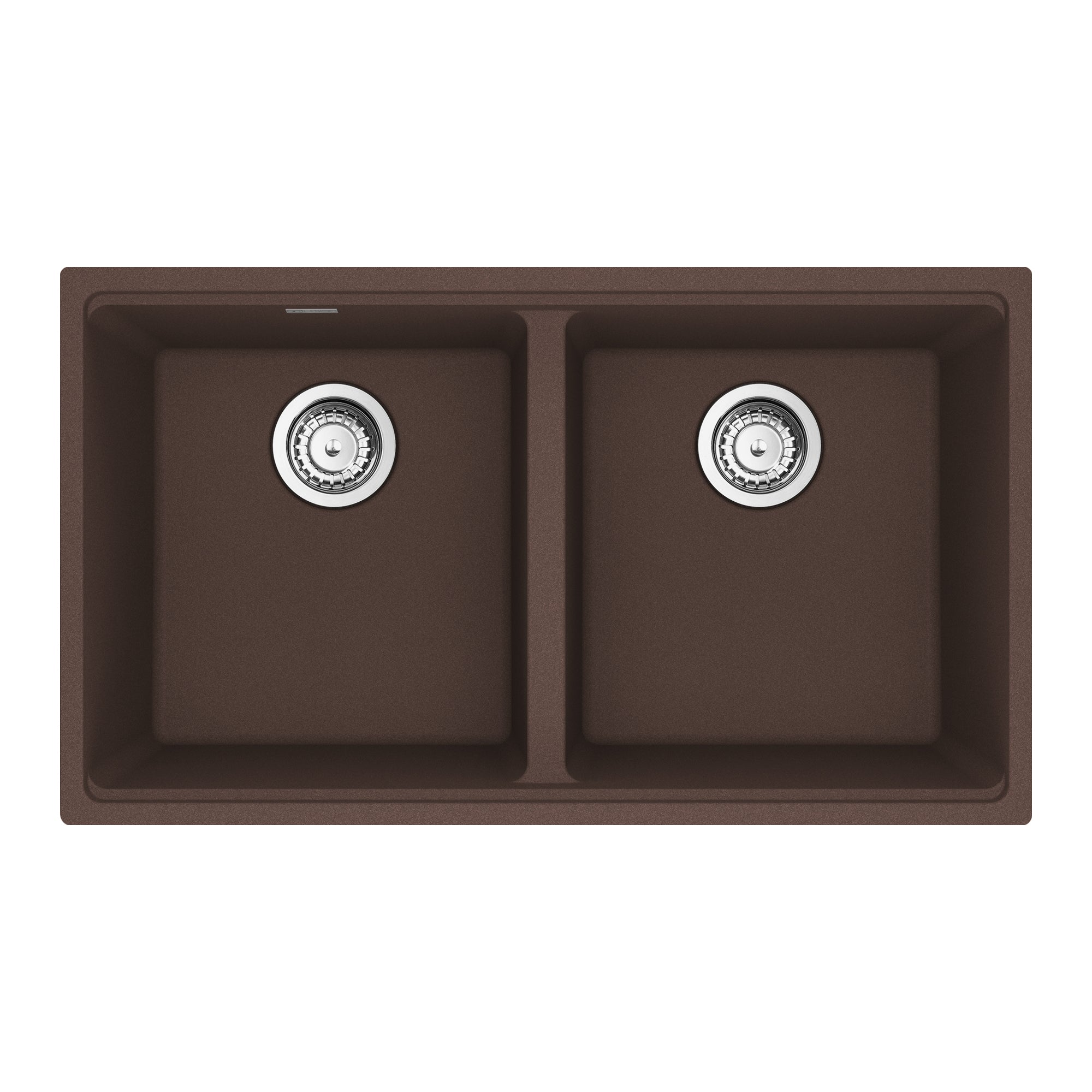 Franke Maris a sous-représenté 31 pouces x 17,81 pouces en granit double bol évier en pierre gris