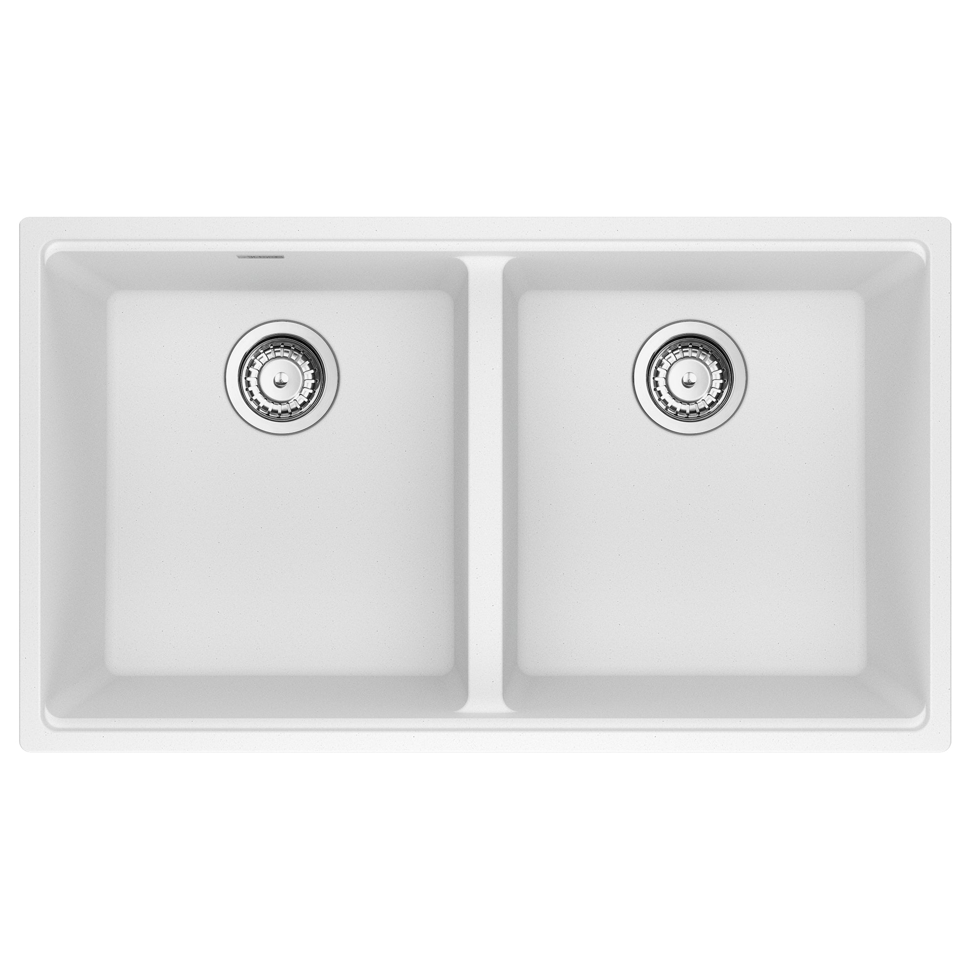 Franke Maris a sous-représenté 33 pouces x 18,94 pouces en granit double bol évier de cuisine en pierre gris