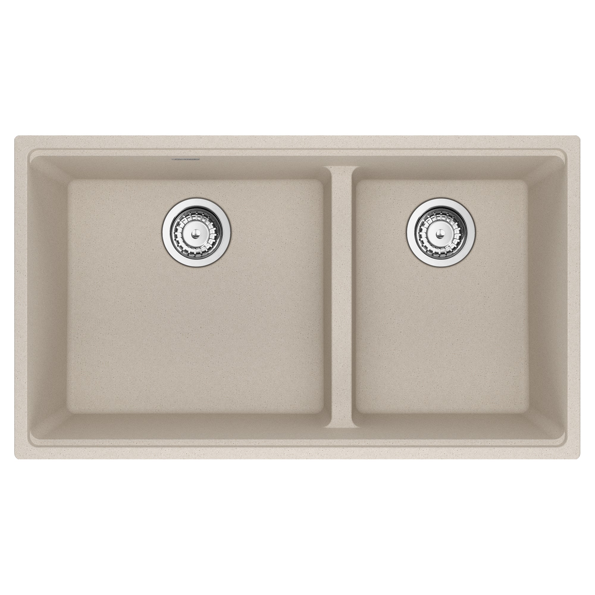 Franke Maris a sous-représenté 33 pouces x 18,94 pouces en granit double bol évier de cuisine en noir mat