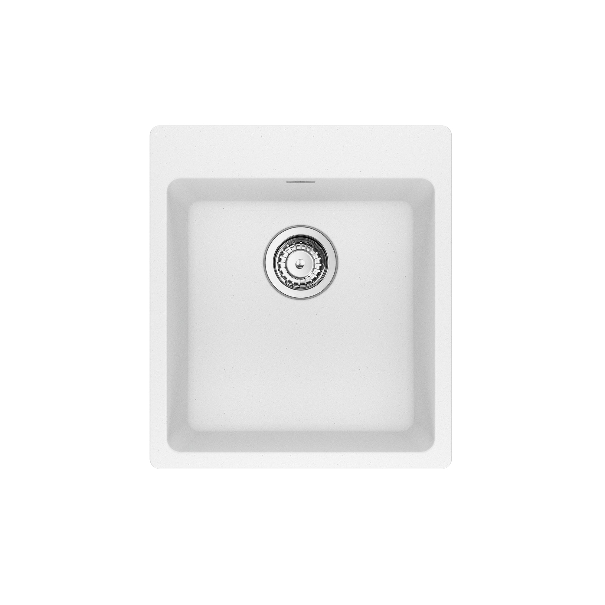 Franke Maris Dual Mount 17,31 pouces x 19,69 pouces Bar de bol simple en granit / puits de préparation en blanc polaire