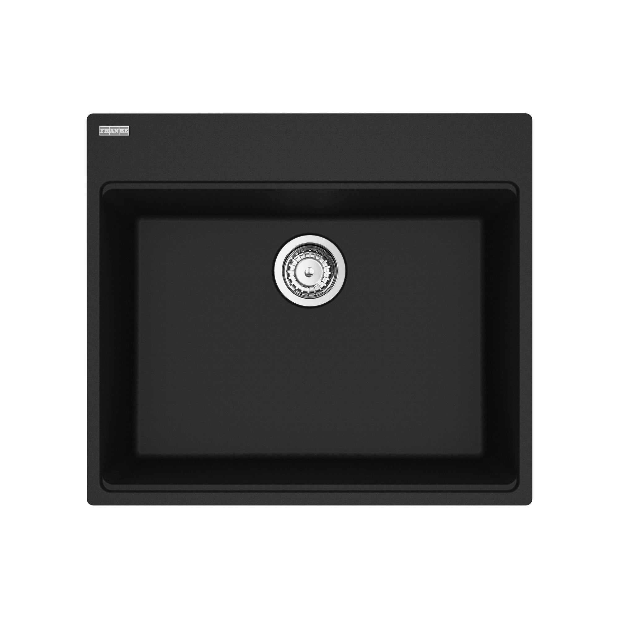 Franke Maris Topmount 25 pouces x 22 pouces en granit simple Bol de cuisine Évier de cuisine en pierre Gris