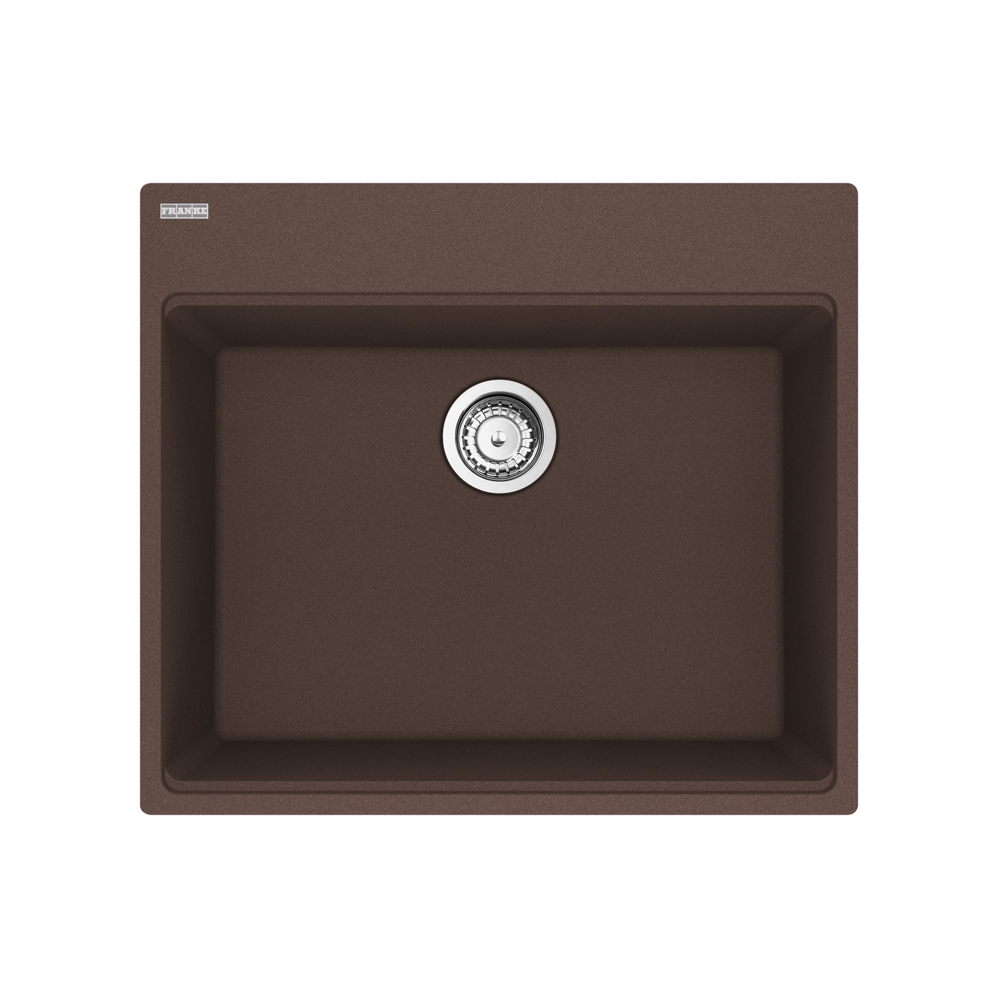 Franke Maris Topmount 25 pouces x 22 pouces en granit simple Bol de cuisine Évier de cuisine en pierre Gris