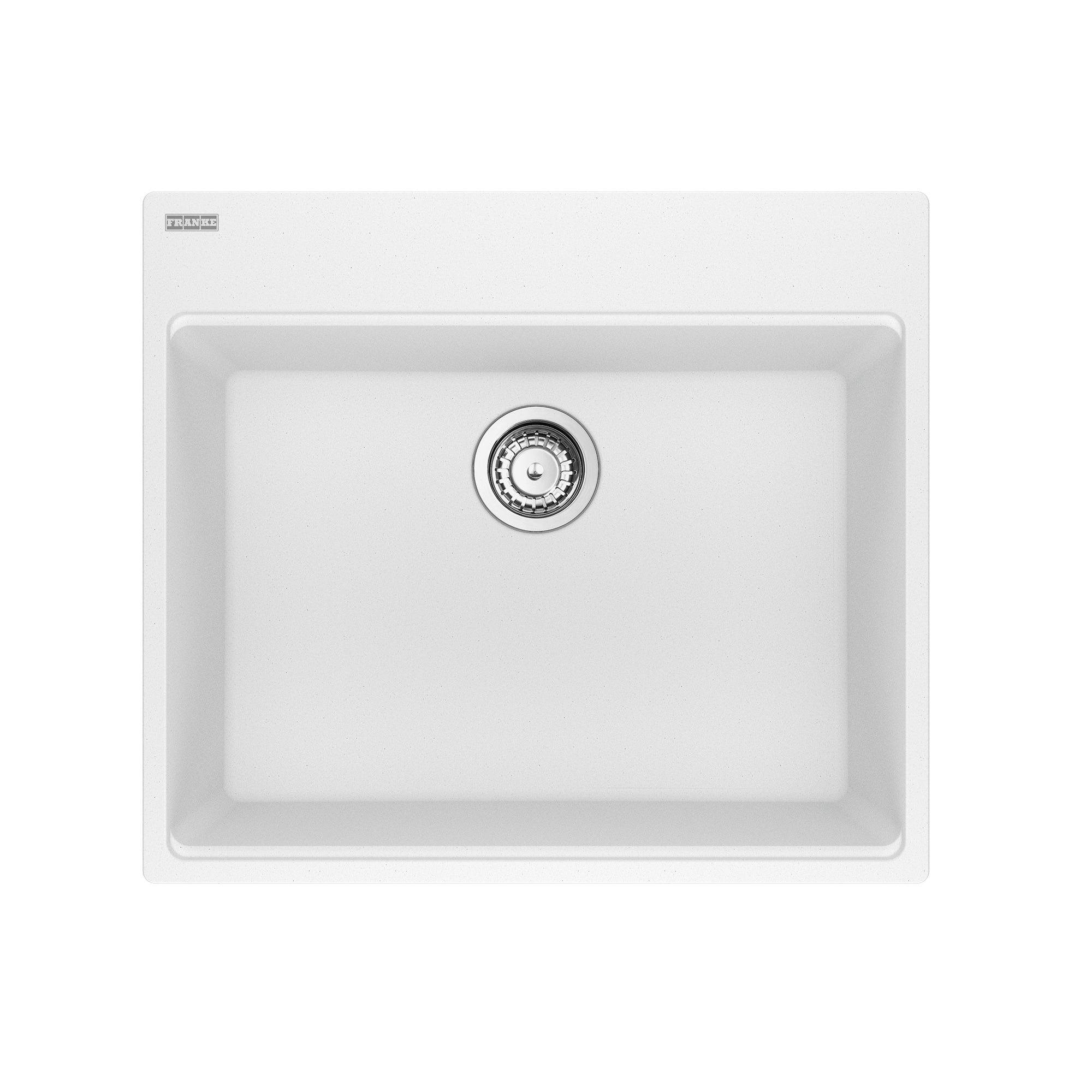 Franke Maris Topmount 25 pouces x 22 pouces en granit simple Bol de cuisine Évier de cuisine en pierre Gris