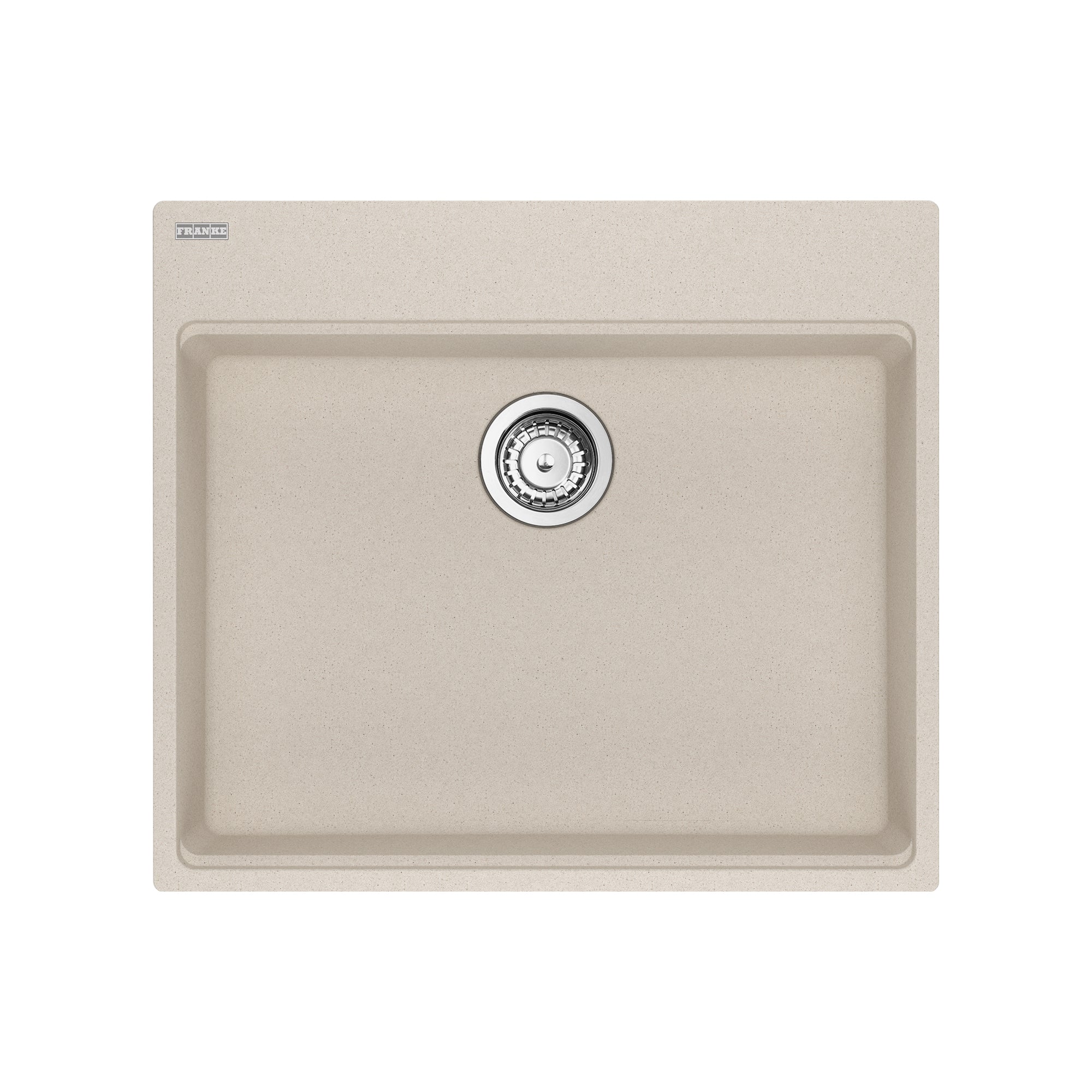 Franke Maris Topmount 25 pouces x 22 pouces Granite Ada Single Bowl Kitchen Sink in Stone Grey