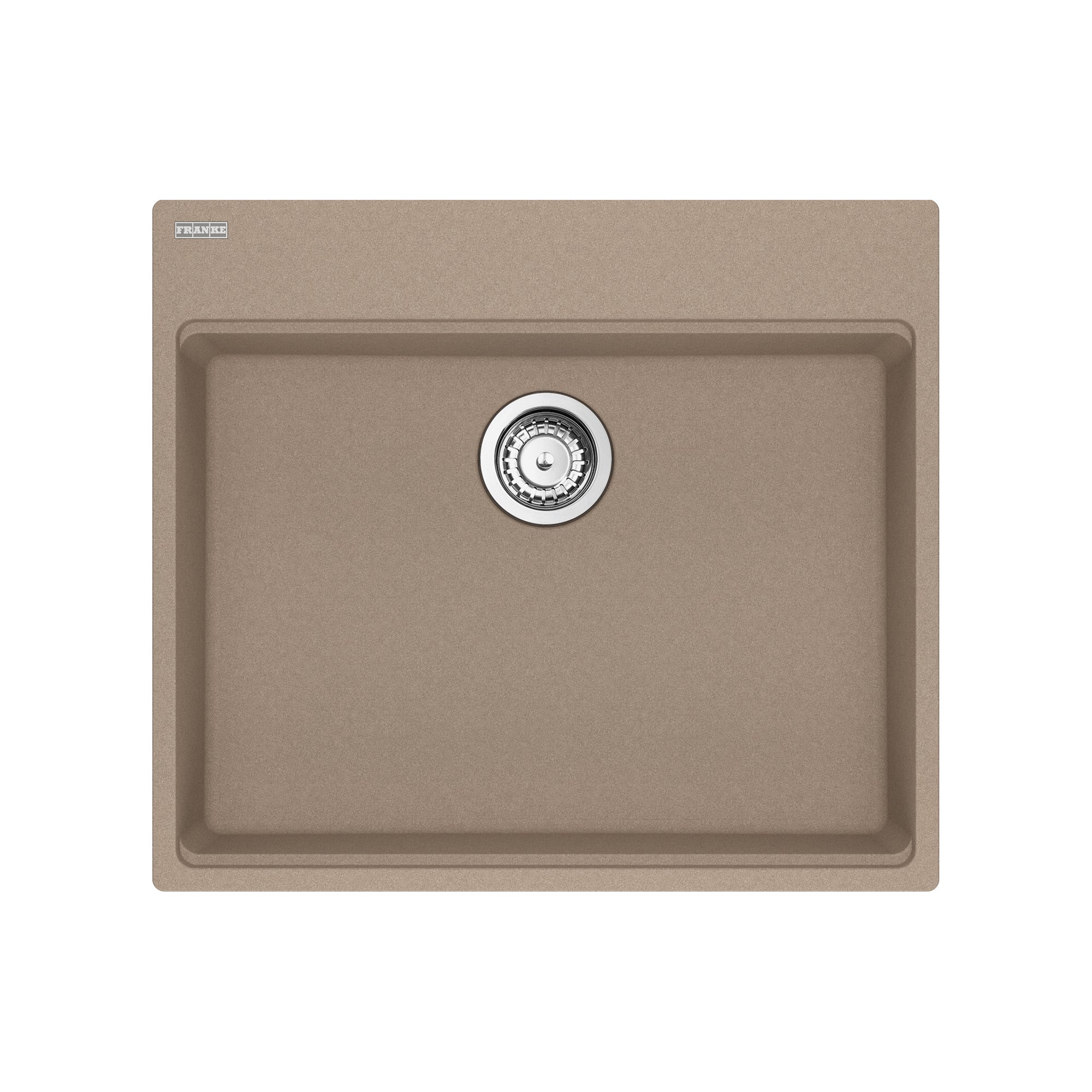 Franke Maris Topmount 25 pouces x 22 pouces Granite Ada Single Bowl Kitchen Sink in Stone Grey