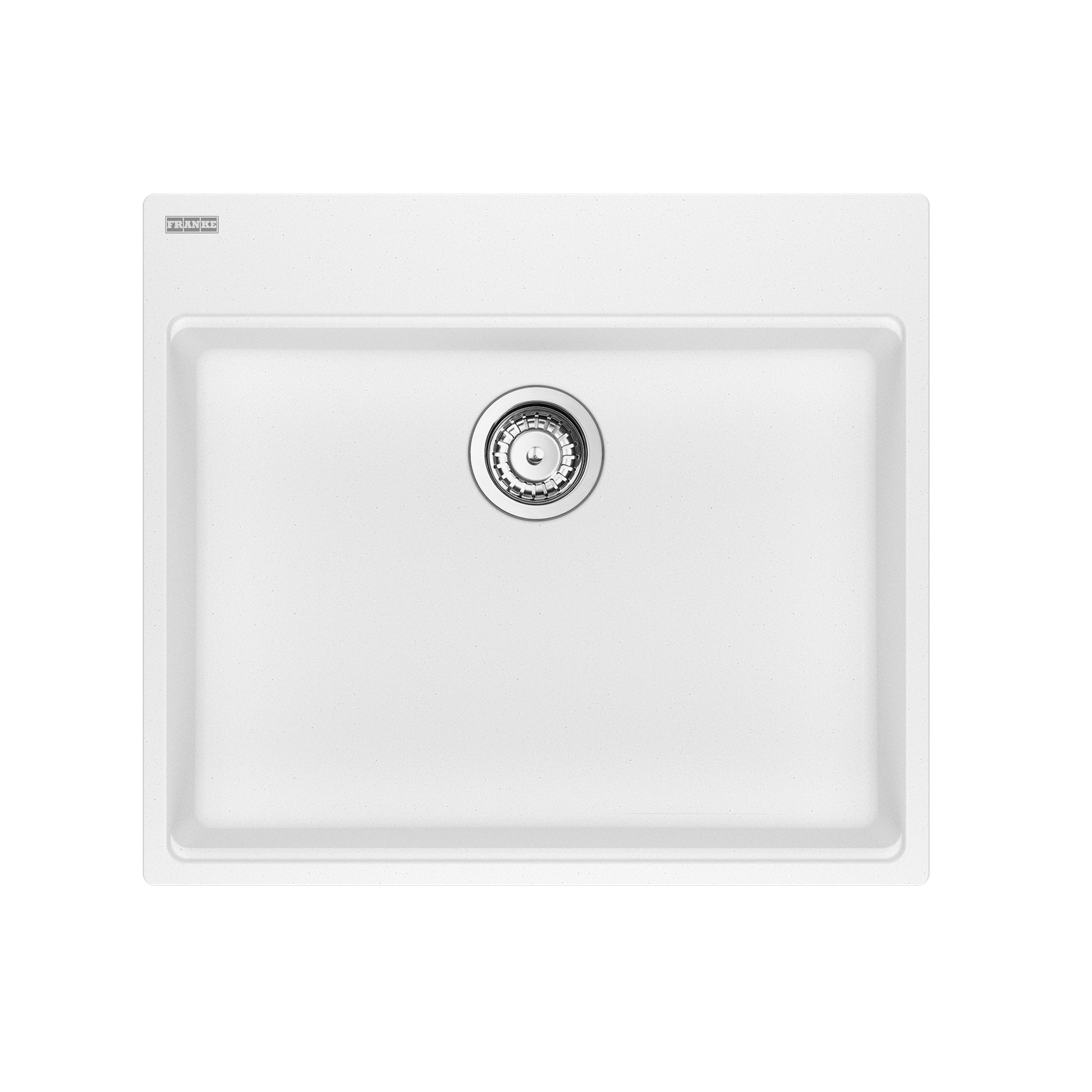 Franke Maris Topmount 25 pouces x 22 pouces Granite Ada Single Bowl Kitchen Sink in Stone Grey