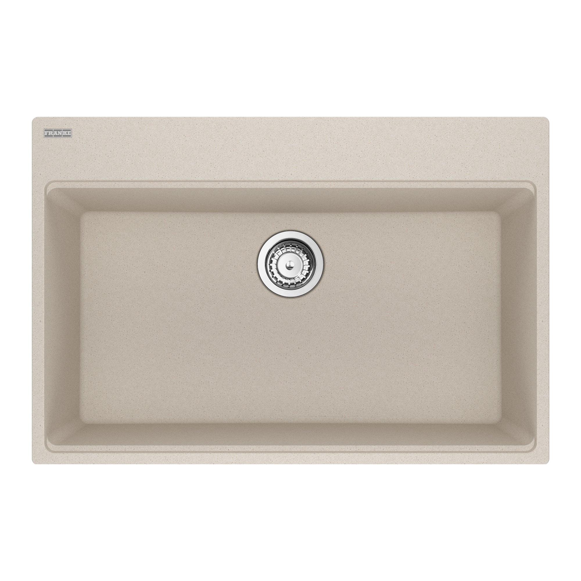 Franke Maris Topmount 33 pouces x 22 pouces de bol simple en granit Évier de cuisine en pierre gris