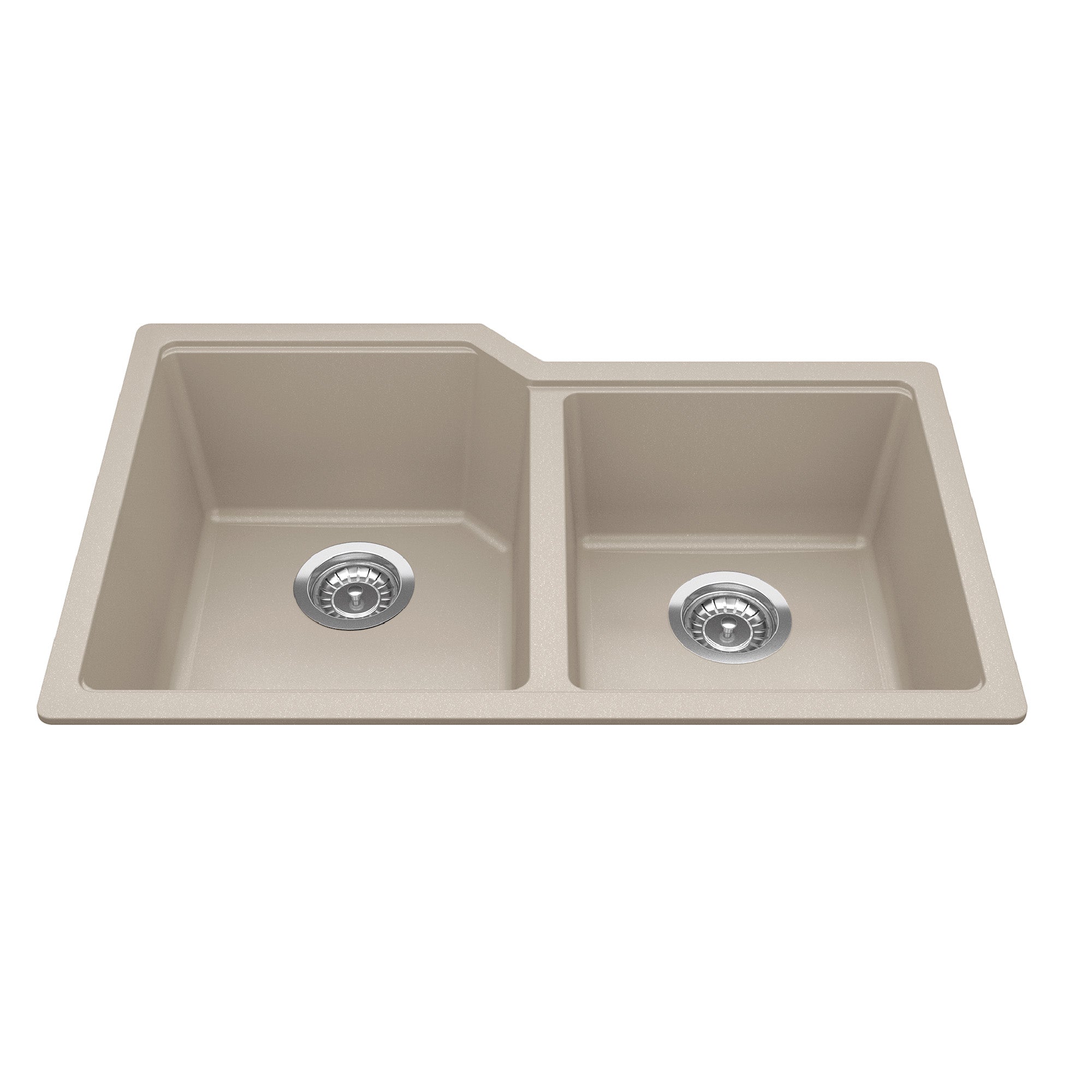 Granite Series 30.69-inch LR x 19.69-inch FB Undermount Double Bowl Granite Kitchen Sink in Matte Black