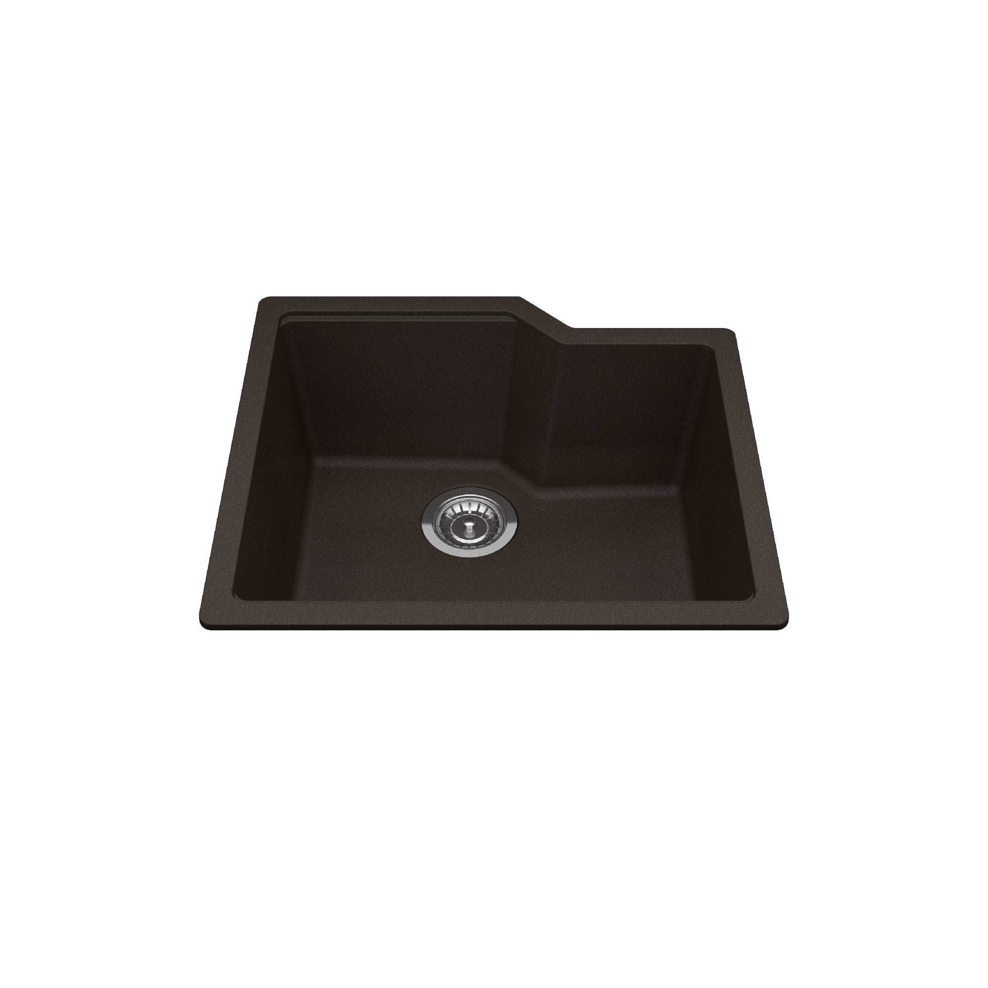 Granite Series 22.06-in LR x 19,69 pouces FB Undermount Single Bowl Granite Kitchen évier à Mocha