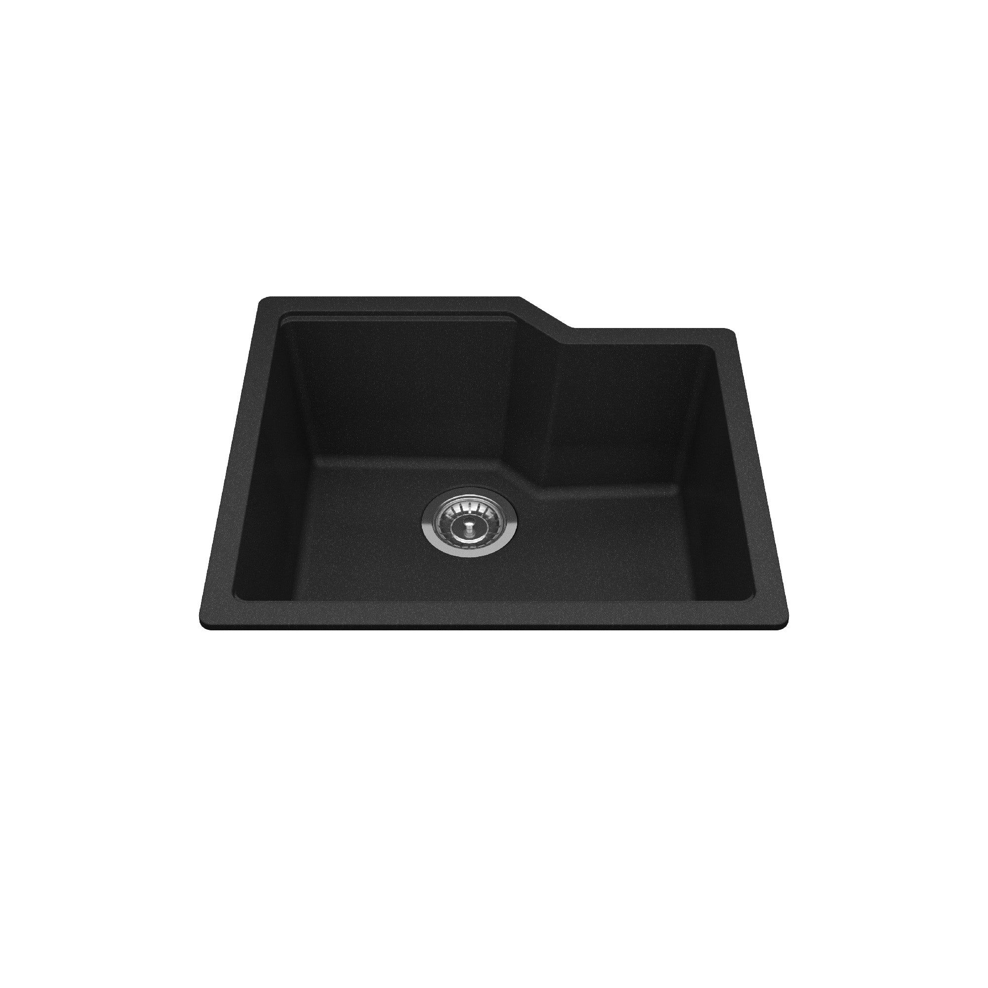 Granite Series 22.06-in LR x 19,69 pouces FB Undermount Single Bowl Granite Kitchen évier à onyx