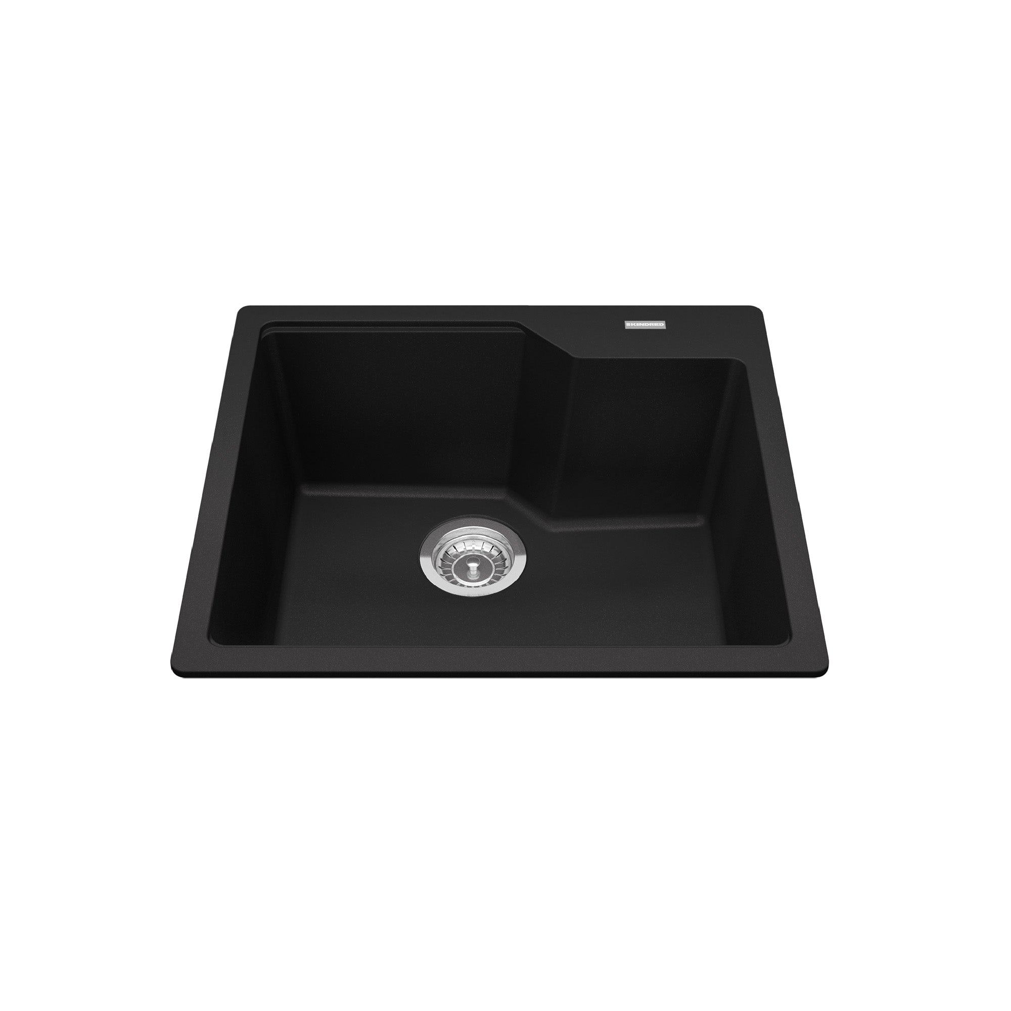 Granite Series 22.06-in LR x 19,69 pouces FB Drop dans un lavabo de cuisine en granit en champagne en champagne