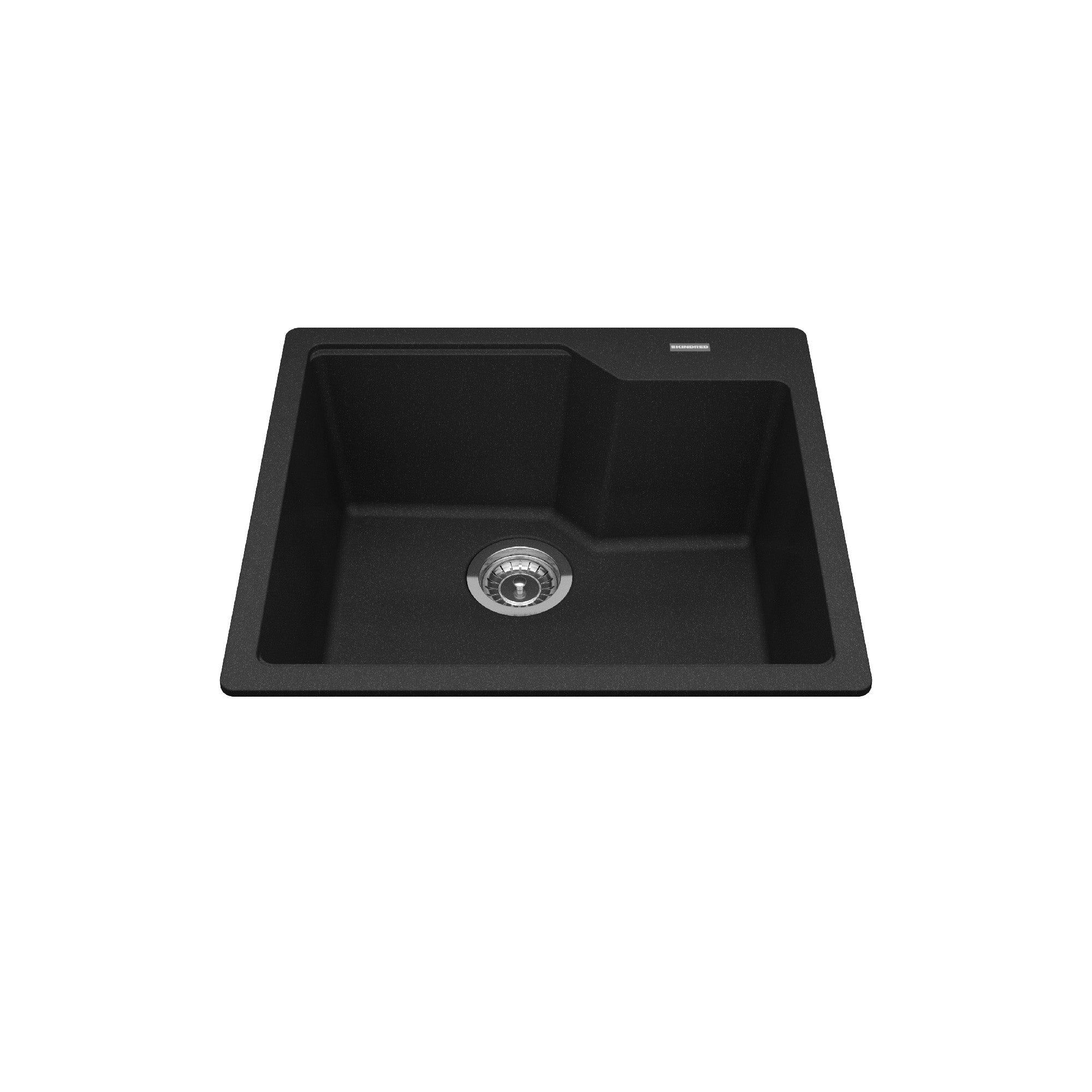 Granite Series 22.06-in LR x 19,69 pouces FB Drop dans un lavabo de cuisine en granit en champagne en champagne