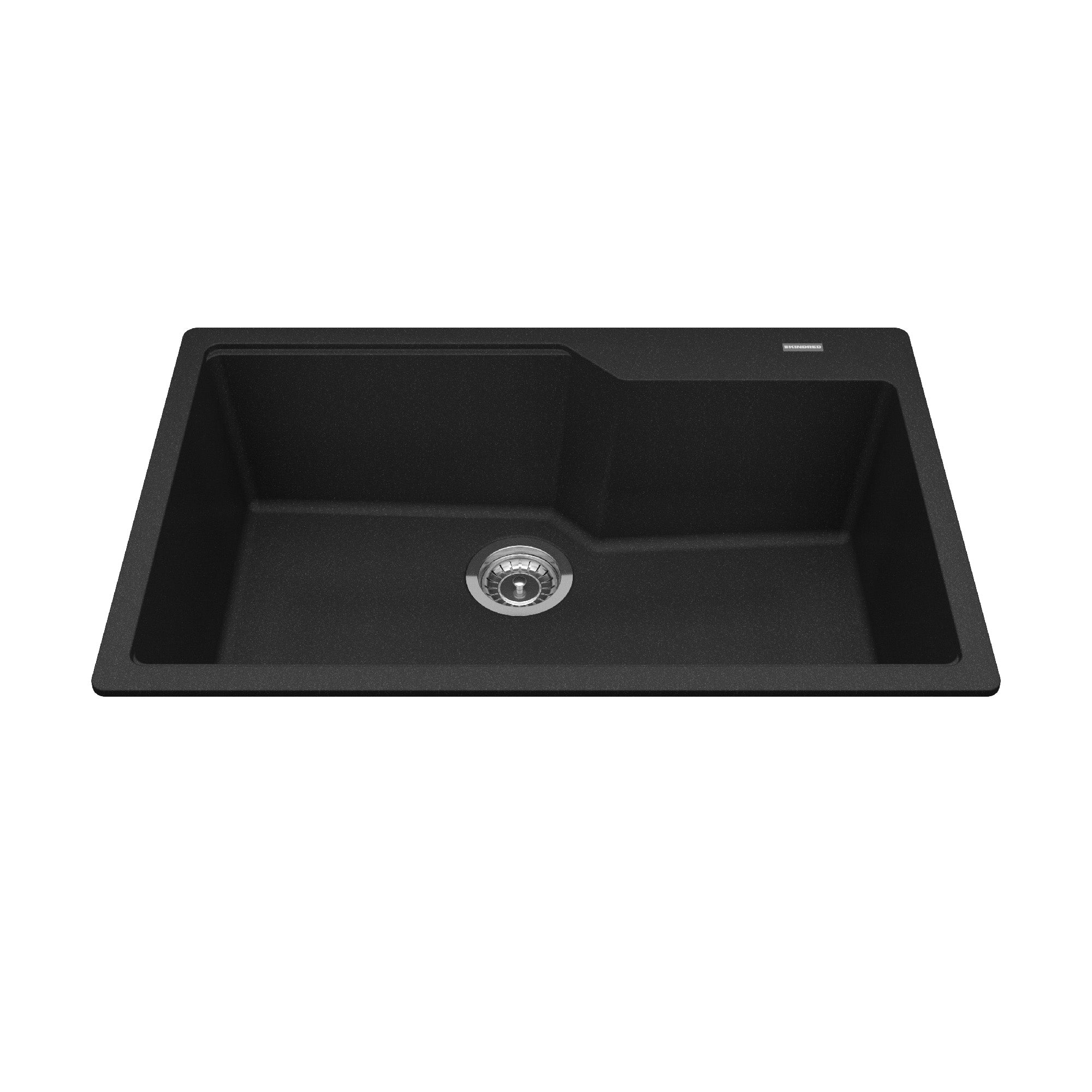 Granite Series 30,7 pouces LR x 19,69 pouces FB Drop dans un bol simple évier de cuisine en granit en moka