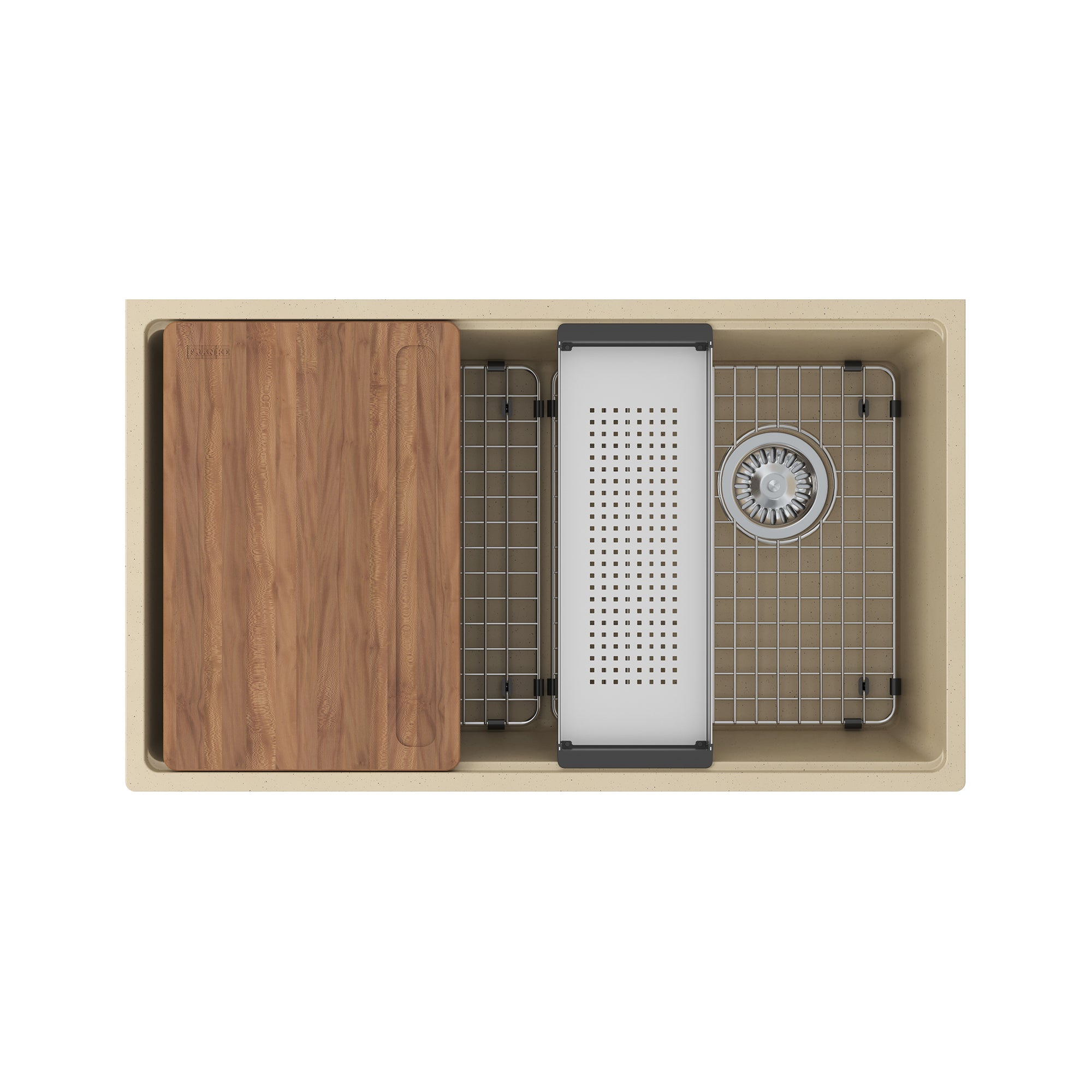 Franke Maris a sous-représenté 33 pouces x 19,31 pouces de bol simple de bol de cuisine en pierre gris