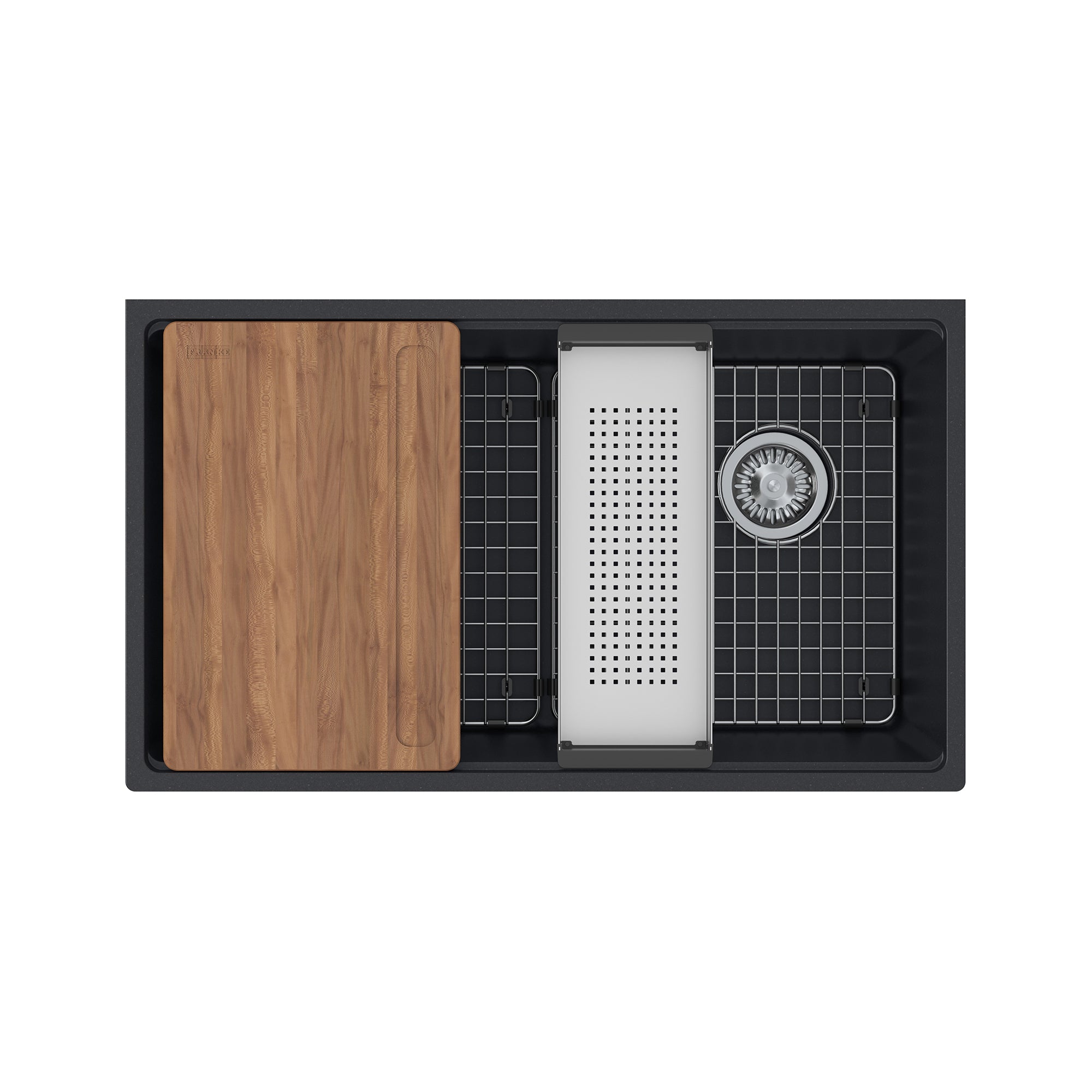 Franke Maris a sous-représenté 33 pouces x 19,31 pouces de bol simple de bol de cuisine en pierre gris