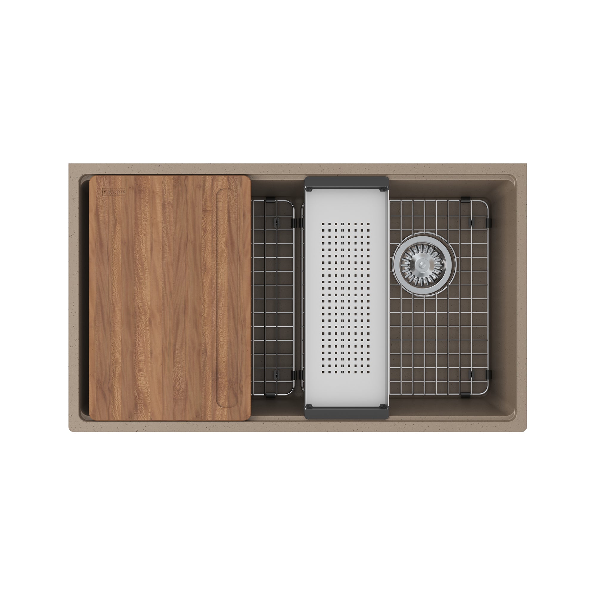 Franke Maris a sous-représenté 33 pouces x 19,31 pouces de bol simple de bol de cuisine en pierre gris