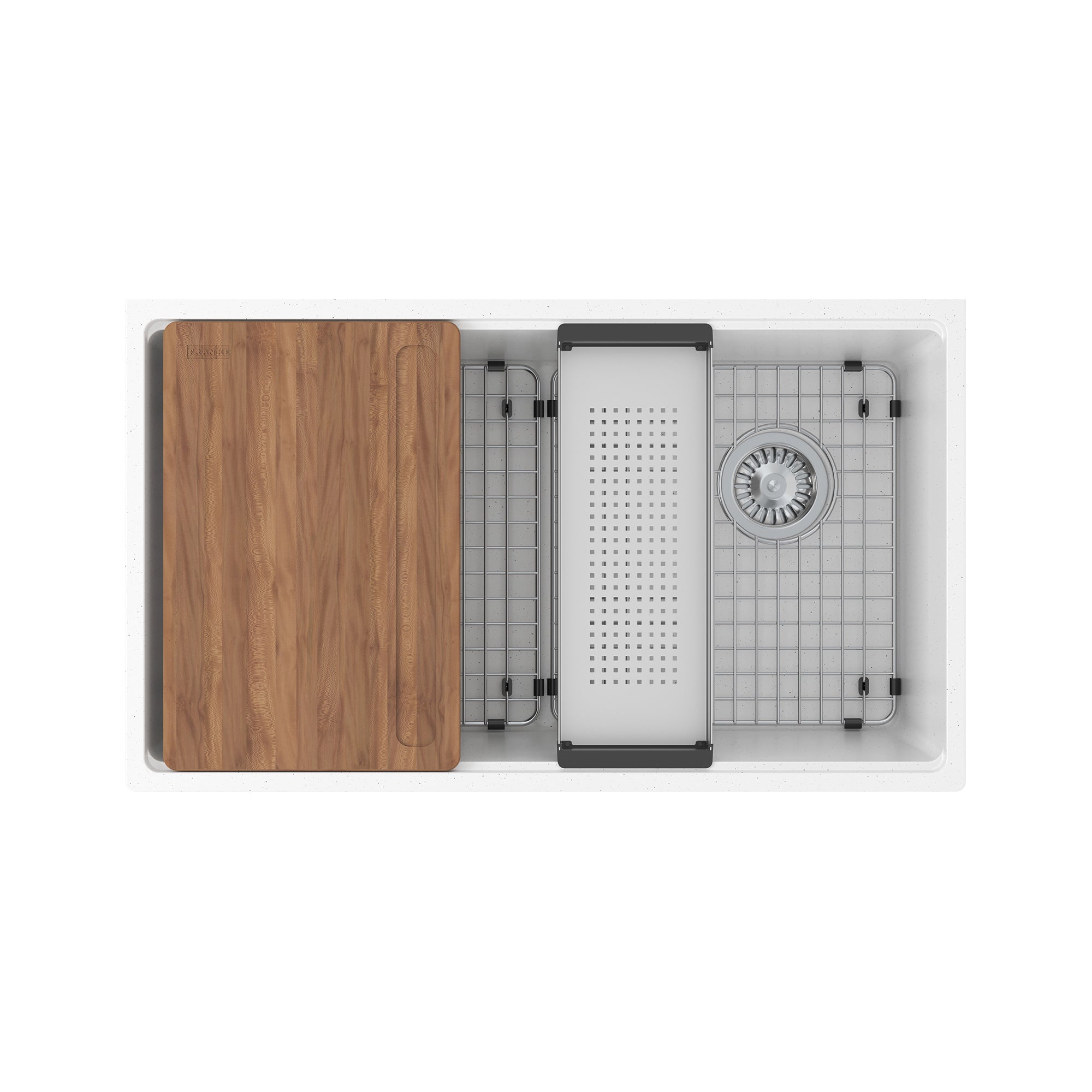 Franke Maris a sous-représenté 33 pouces x 19,31 pouces de bol simple de bol de cuisine en pierre gris