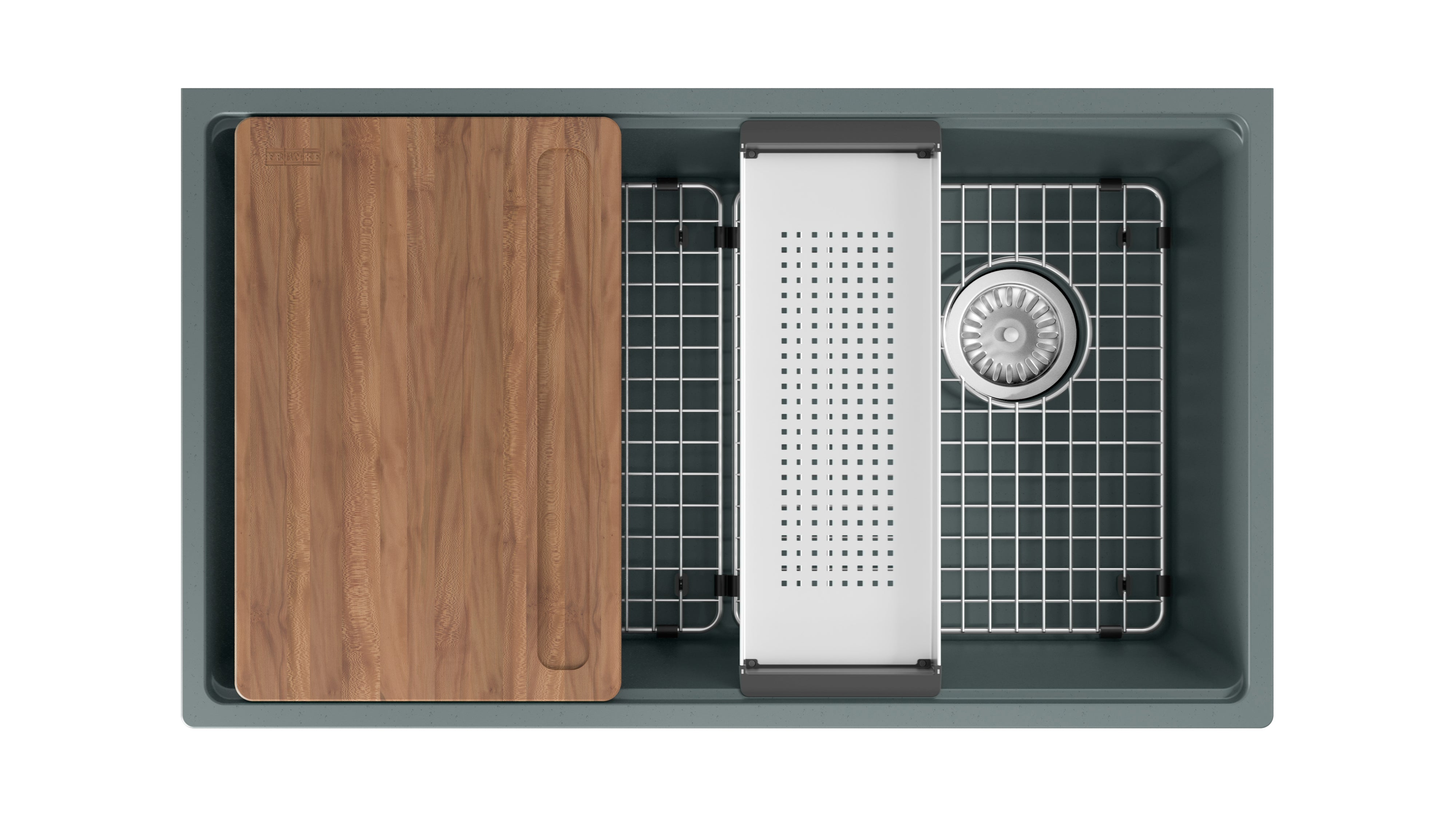 Franke Maris a sous-représenté 33 pouces x 19,31 pouces de bol simple de bol de cuisine en pierre gris