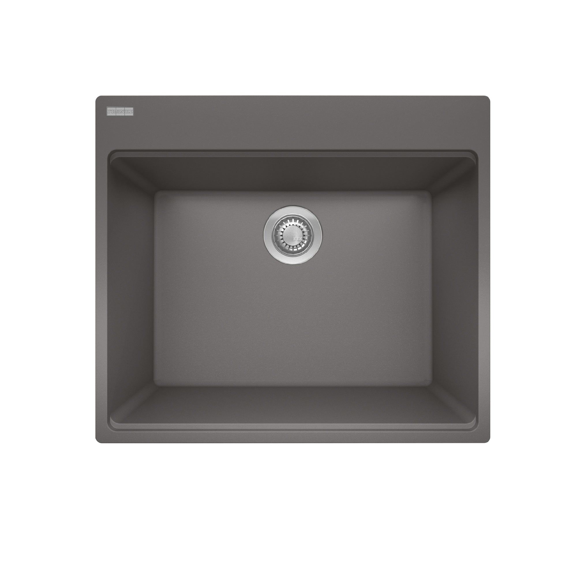 Franke Maris 25 pouces x 22 pouces en granit à double montage Single Bol lavabo dans la pierre Gris