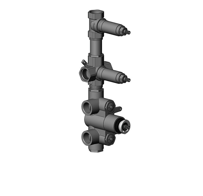 3/4" thermostatic valve with 2 volume controls