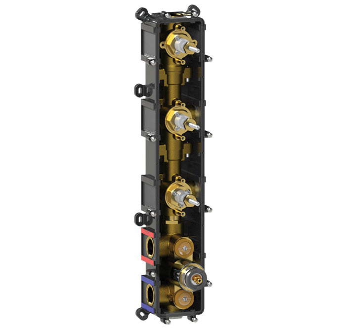 Thermostatic valve with 3 push buttons