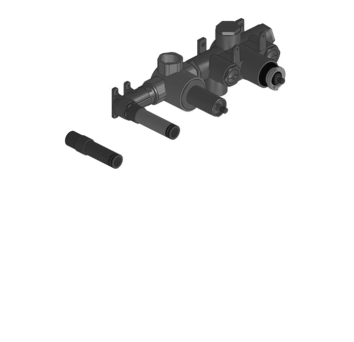 Robinet de bain mural thermostatique 3/4" avec douchette - BRUT DE VALVE