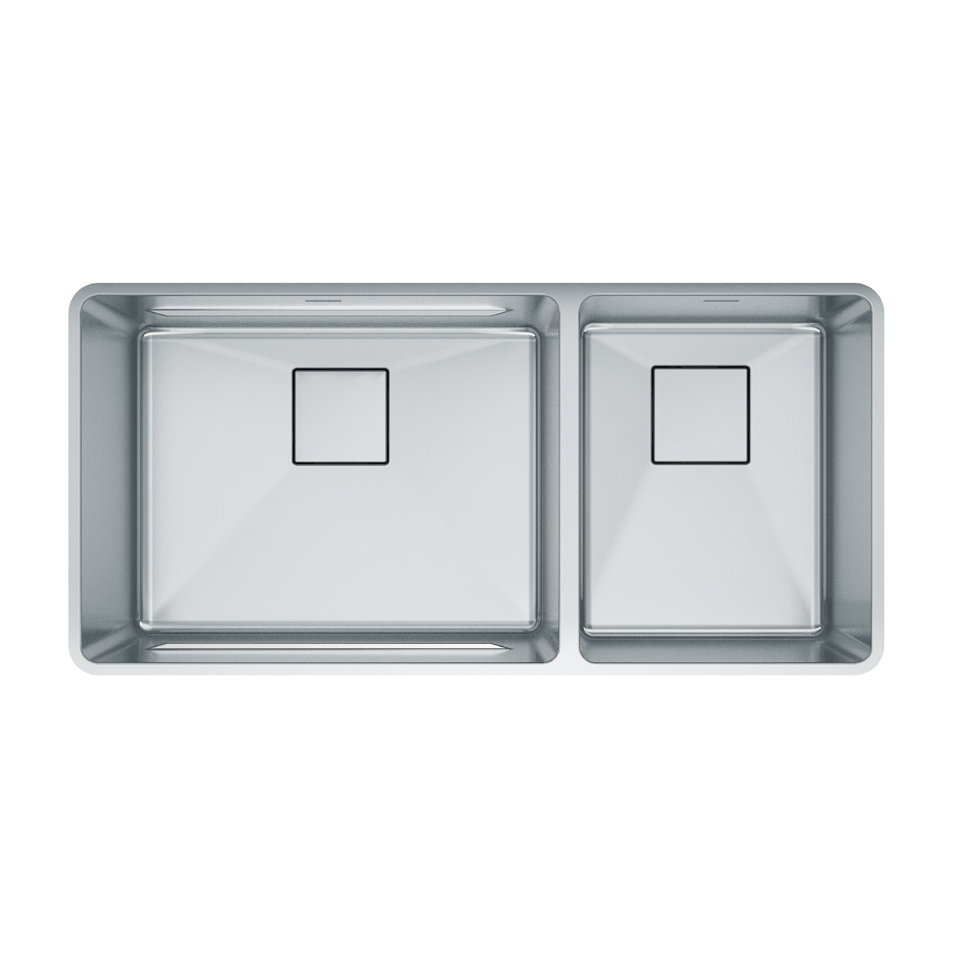 Franke Pescara 38 pouces. x 18 pouces. 18 de la calibre en acier inoxydable Undermount Double Bow Bowl Kitchen évier - PTX160-37-CA