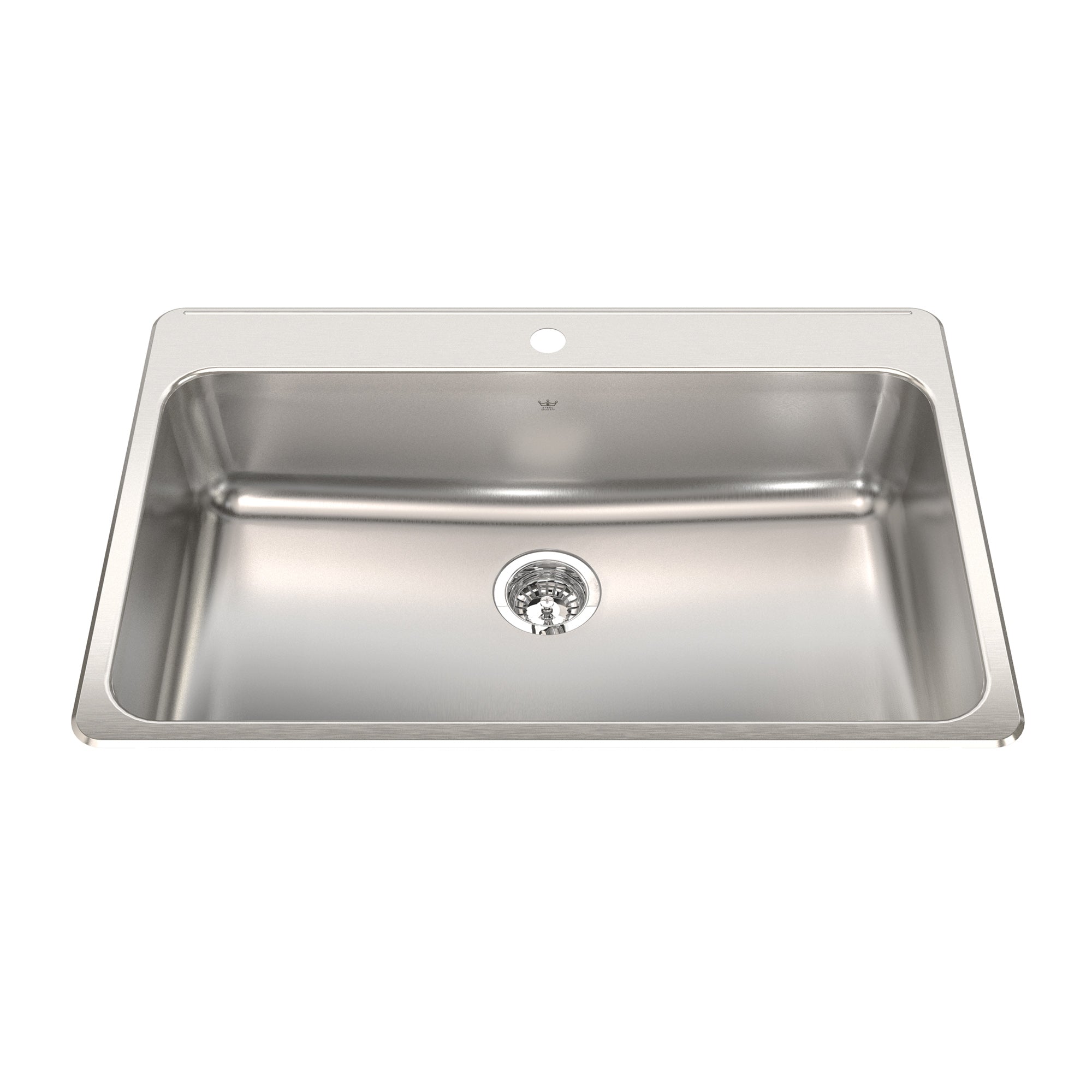 Steel Queen 33.38-inch LR x 22-inch FB Stainless Steel 1-Hole Kitchen Sink Sink