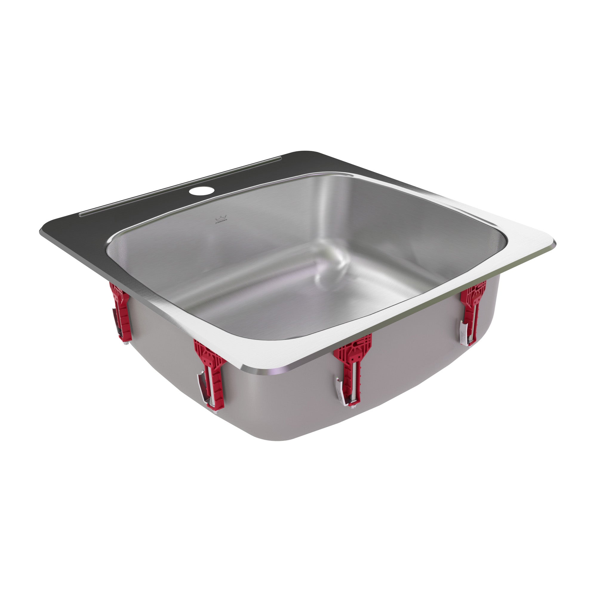 Reginox 20,13 pouces LR x 20,56 pouces FB Drop dans un bol unique à 1 trous en acier inoxydable en acier de cuisine