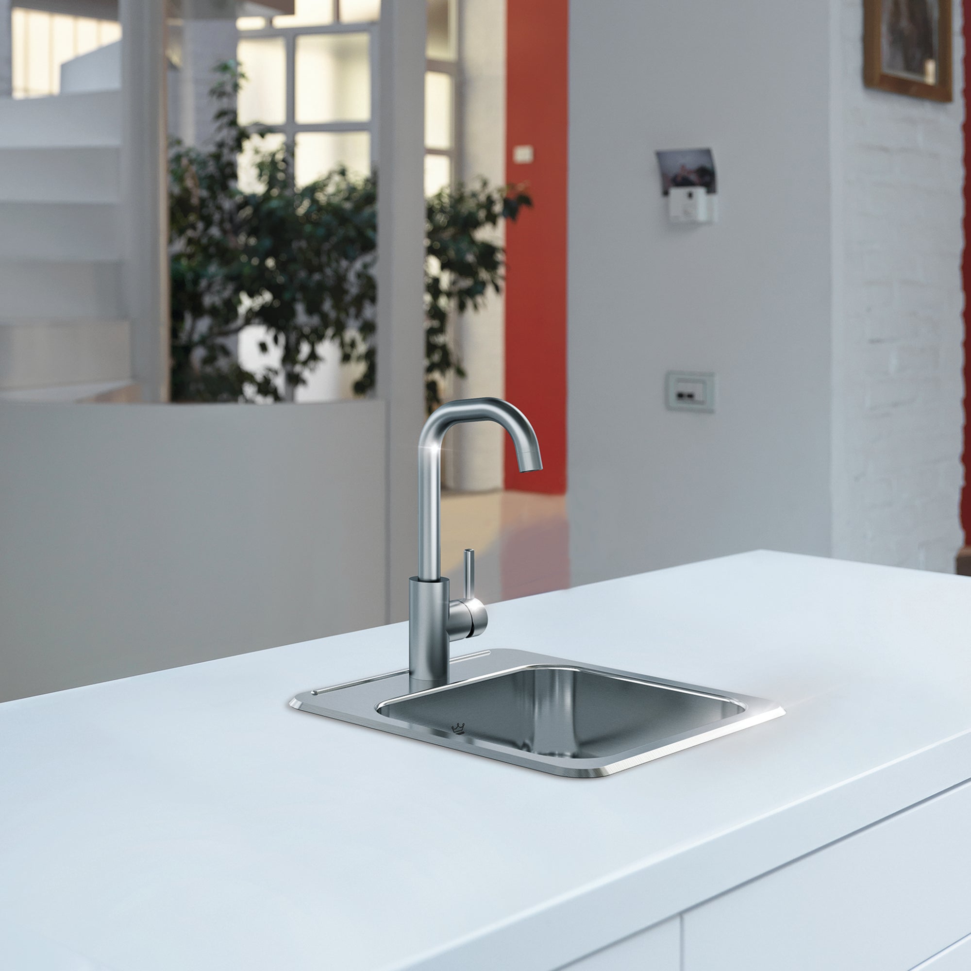 Évier en inox 1 cuvette Kindred