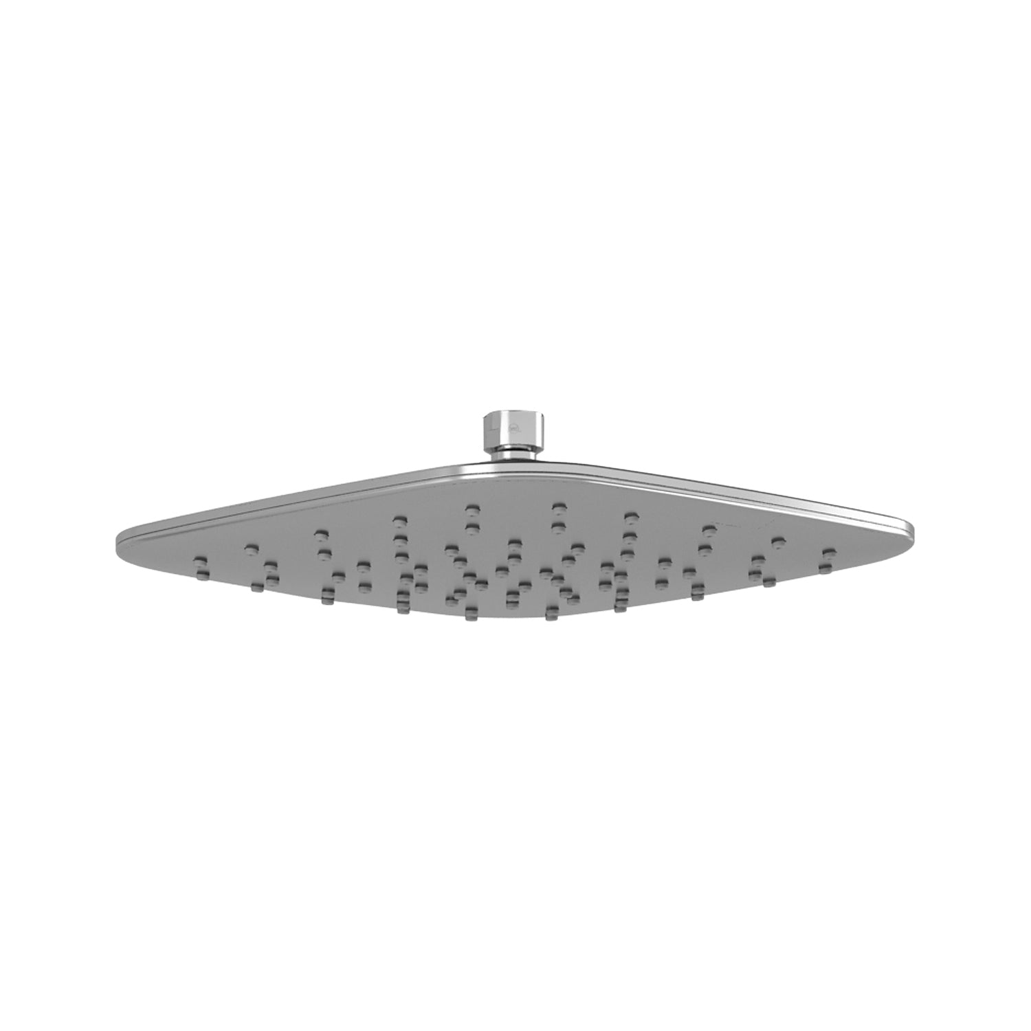 Tête de Pluie Carrée Côté Arrondi ABS 8'' Chrome