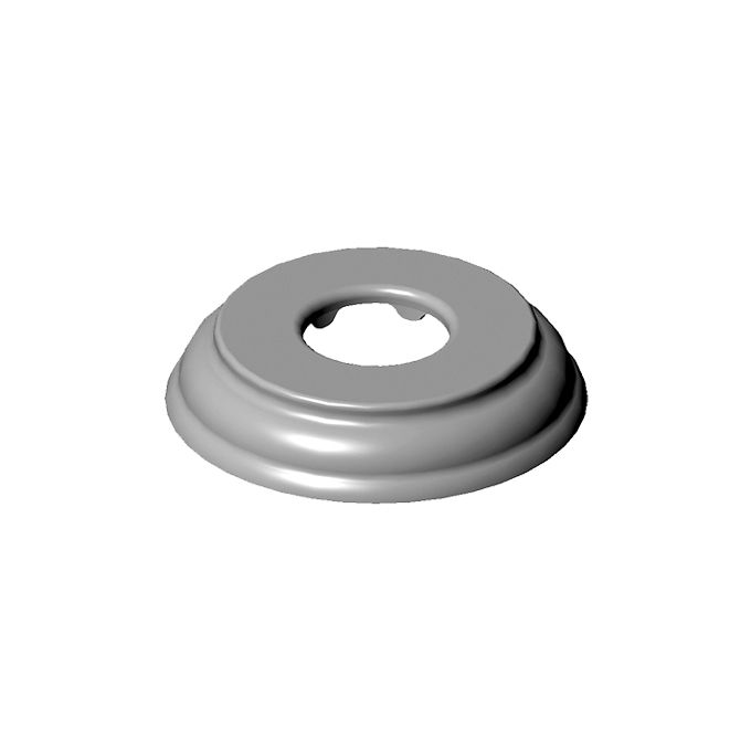 Garniture du Bras de Douche RUSTIK Nickel Pur PVS