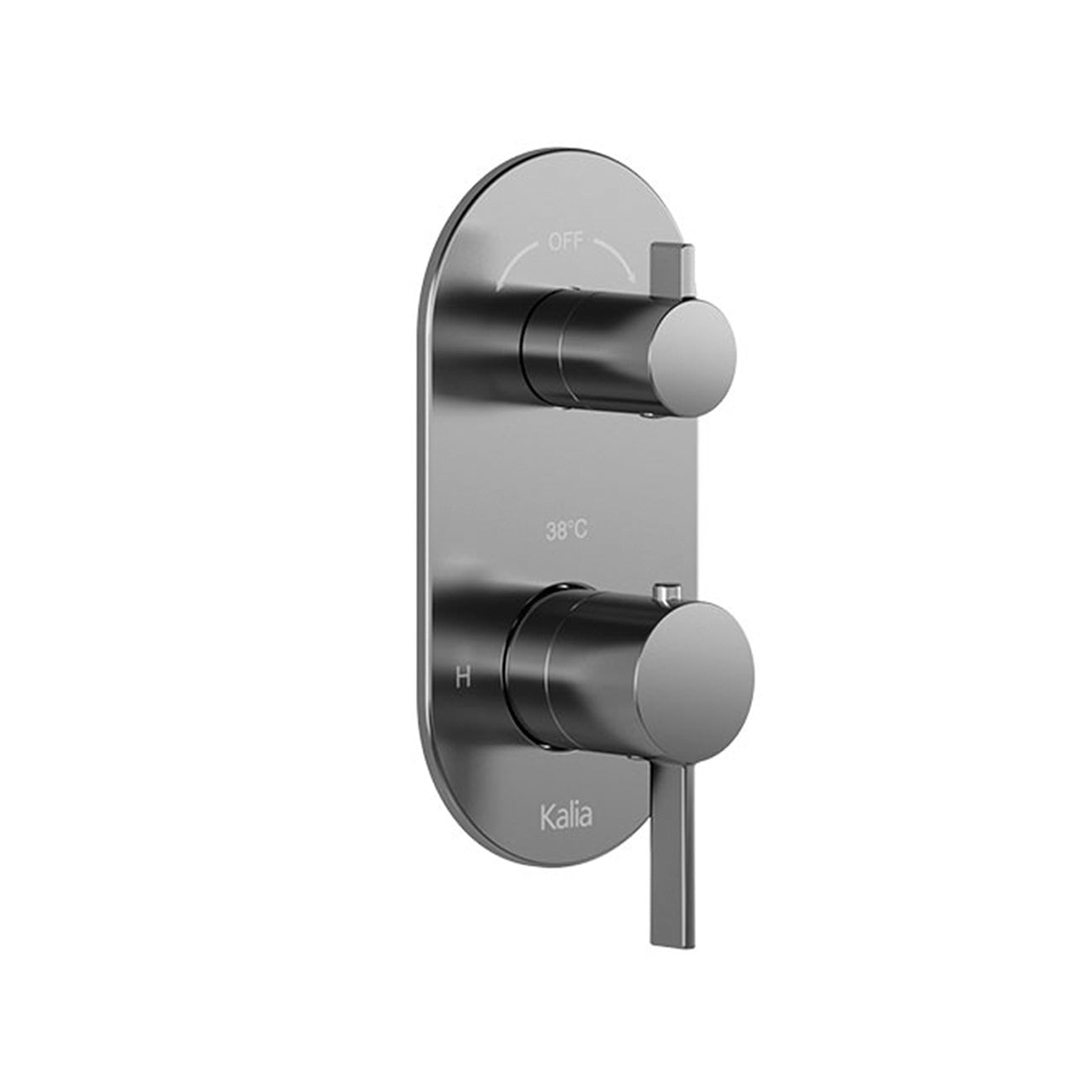 RoundOne™ Valve 1/2'' de Type T/P AQUATONIK™ avec Sélecteur Intégré 3 Voies et Finition Ronde Chrome