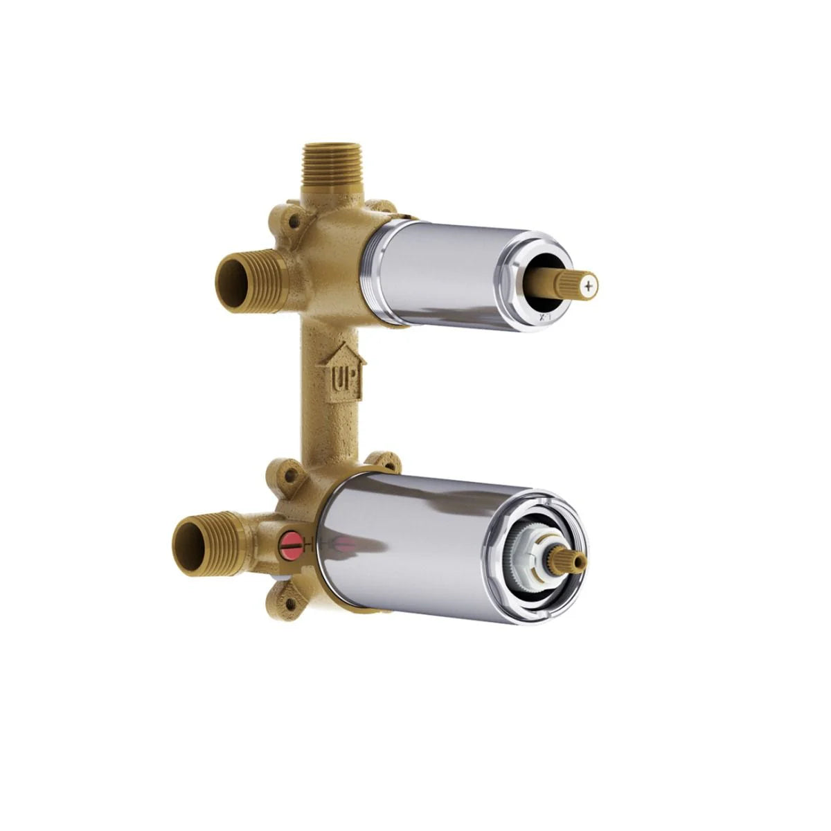 Valve 1/2'' de Type T/P AQUATONIK™ avec Sélecteur Intégré 3 Voies et Couvert de Protection en ABS Noir Mat
