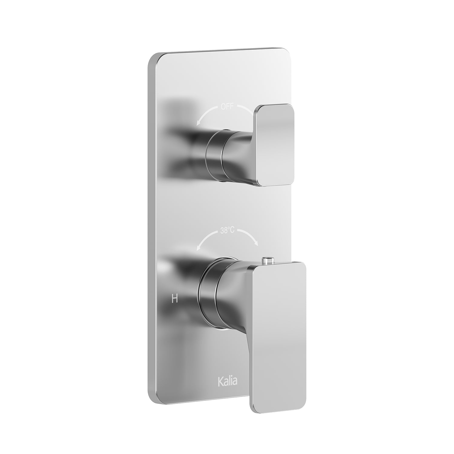 KAREO™ Valve 1/2'' de Type T/P AQUATONIK™ avec Sélecteur Intégré 3 Voies et Finition Ronde Chrome