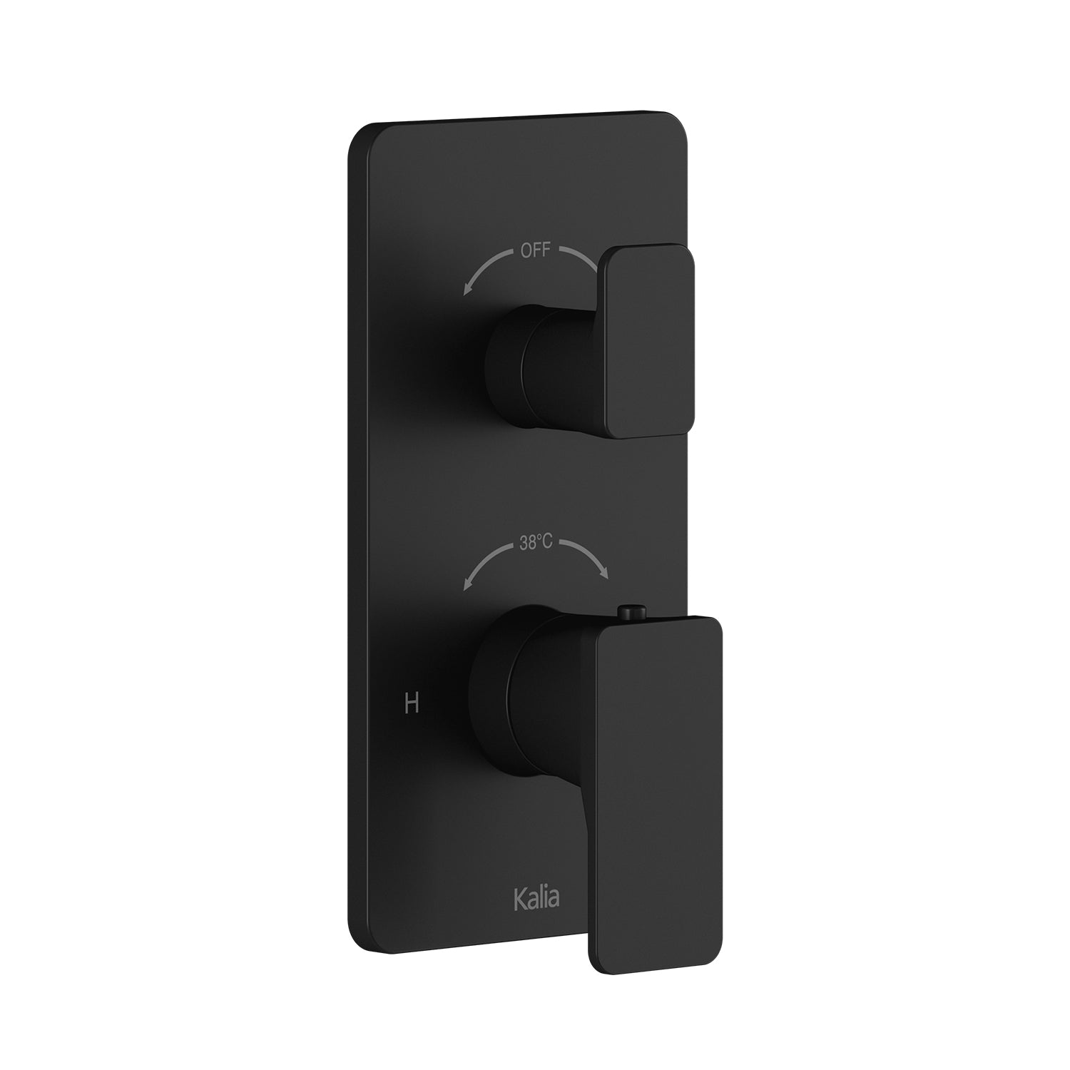 KAREO™ Valve 1/2'' de Type T/P AQUATONIK™ avec Sélecteur Intégré 3 Voies et Finition Ronde Noir Mat