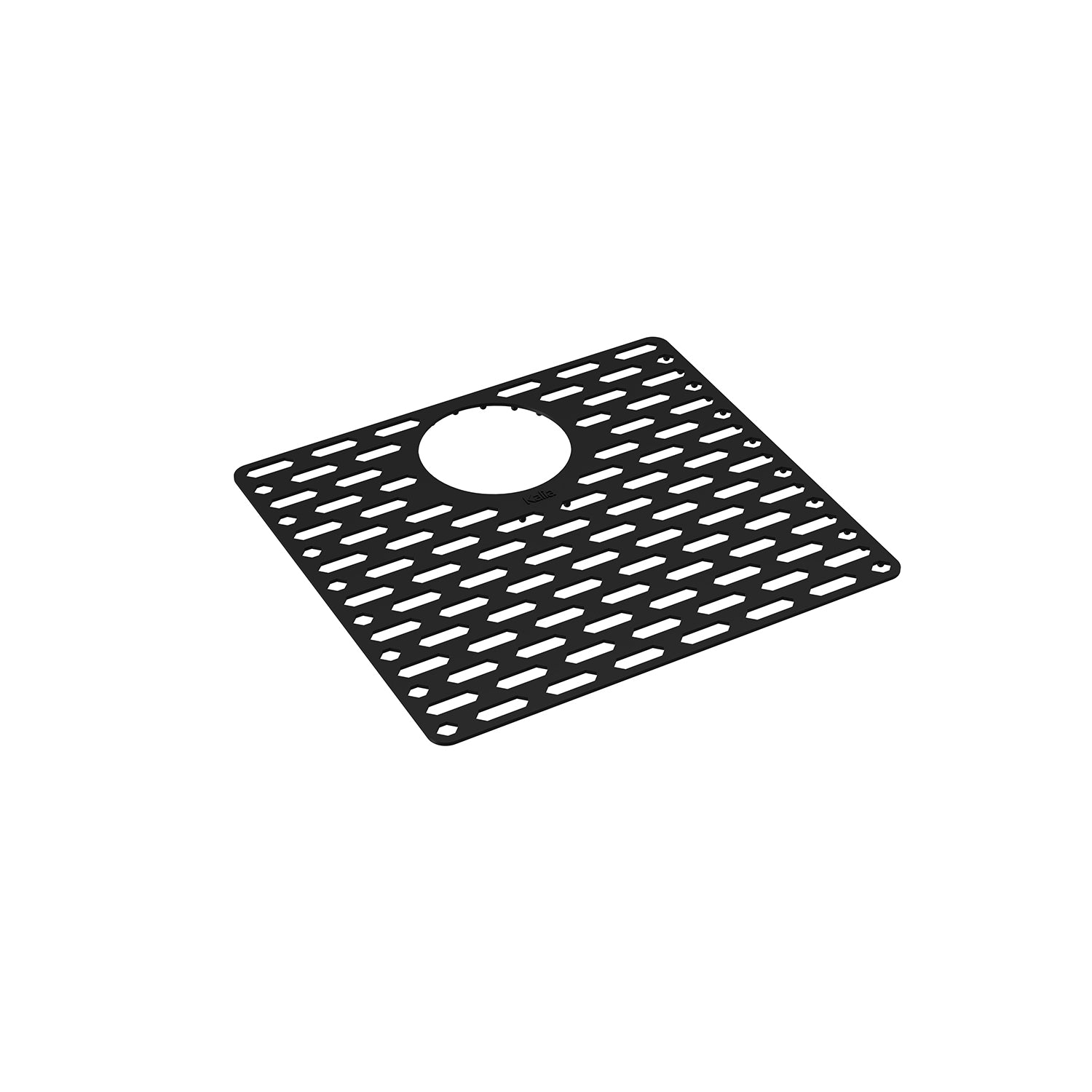 Tapis de fond en Silicone pour Évier 33'' Double 70/30 - Grand Tapis - Noir Onyx