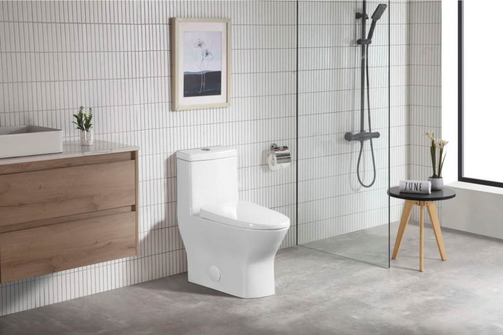 Toilette monopièce compacte double chasse  PJL